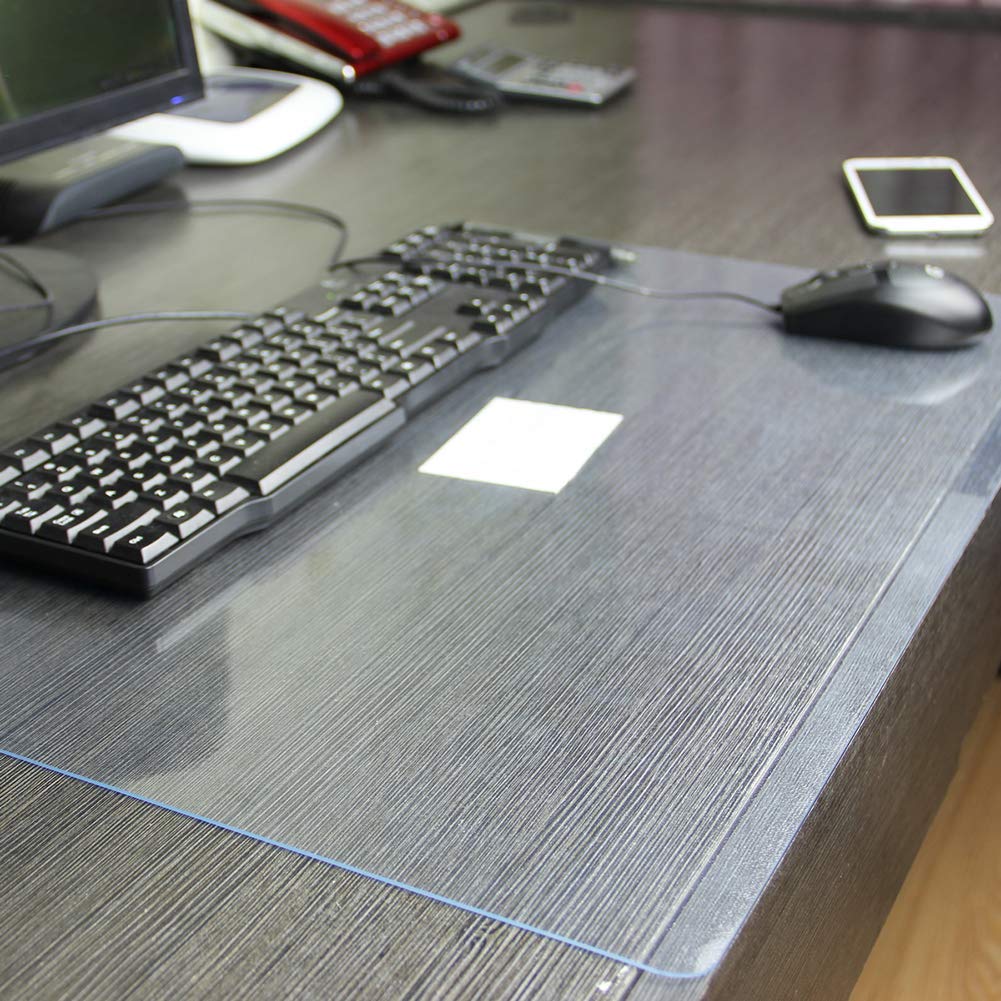 Premium PVC Desk Mat 120x60cm - Waterproof Office Writing Pad, Laptop Table Protector for Home & Workspace - Clear Transparent Surface for Smooth Mouse Gliding & Spill Protection