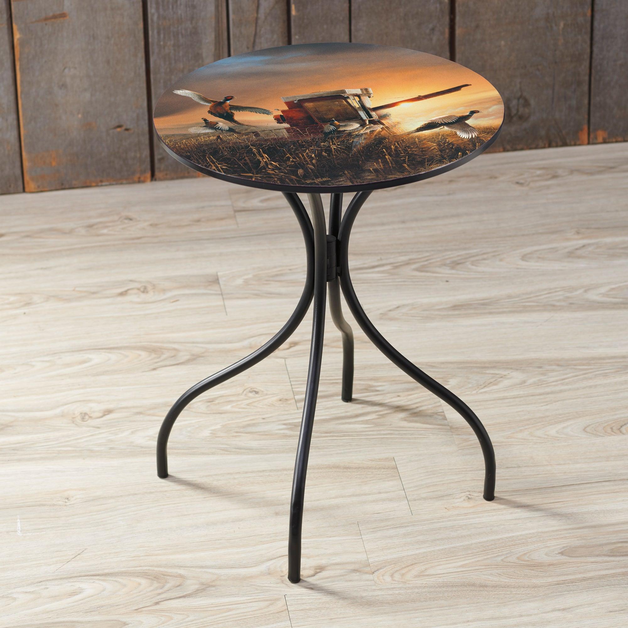 Stylish 18-Inch Metal Side Table for Living Room, Bedroom & Patio - Perfect for Drinks, Books & Decor