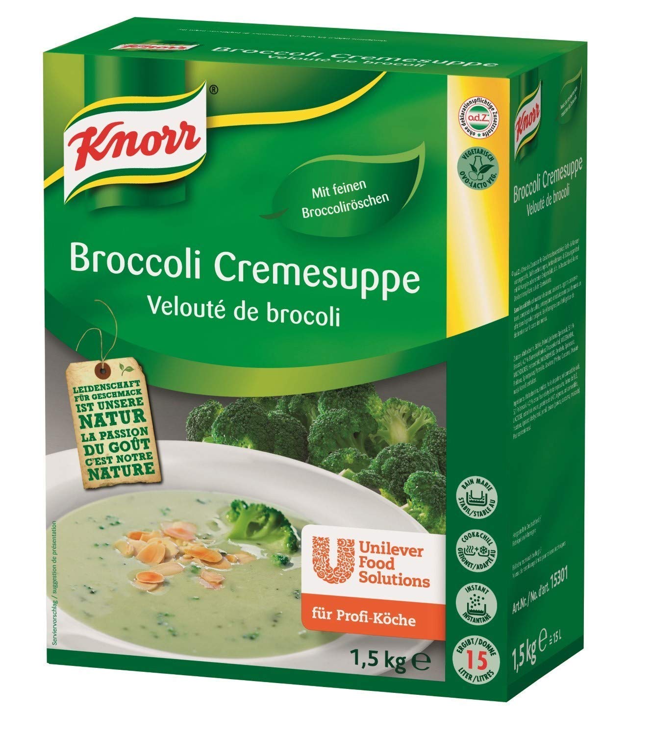 Knorr Broccoli Cream Soup Dry Mix (with Premium Broccoli Florets) 1.5kg Pack - Quick & Easy Meal Prep for Busy Weeknights