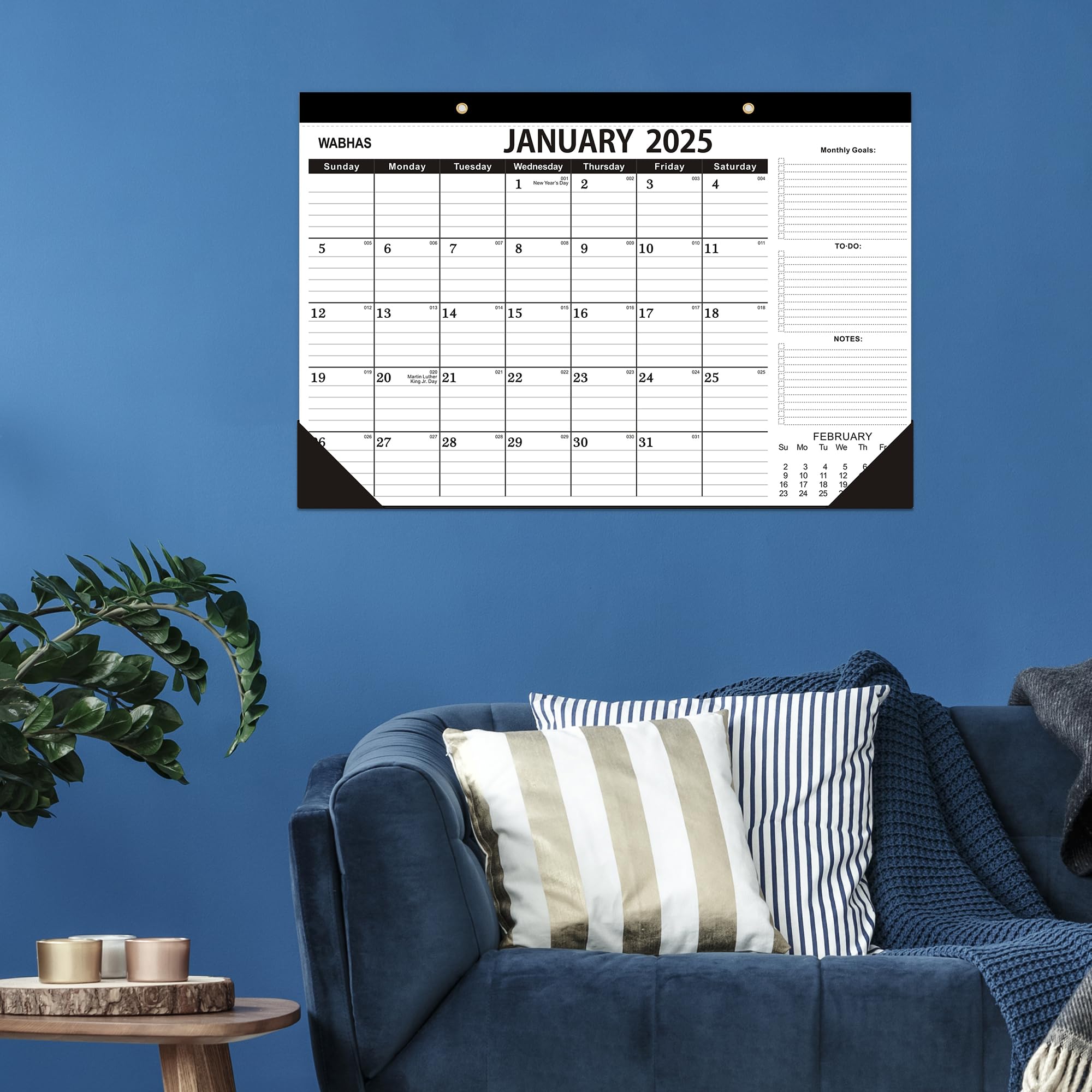 2025-2026 18-Month Desk Calendar with To-Do List - January 2025 to June 2026 - Thick Paper 17