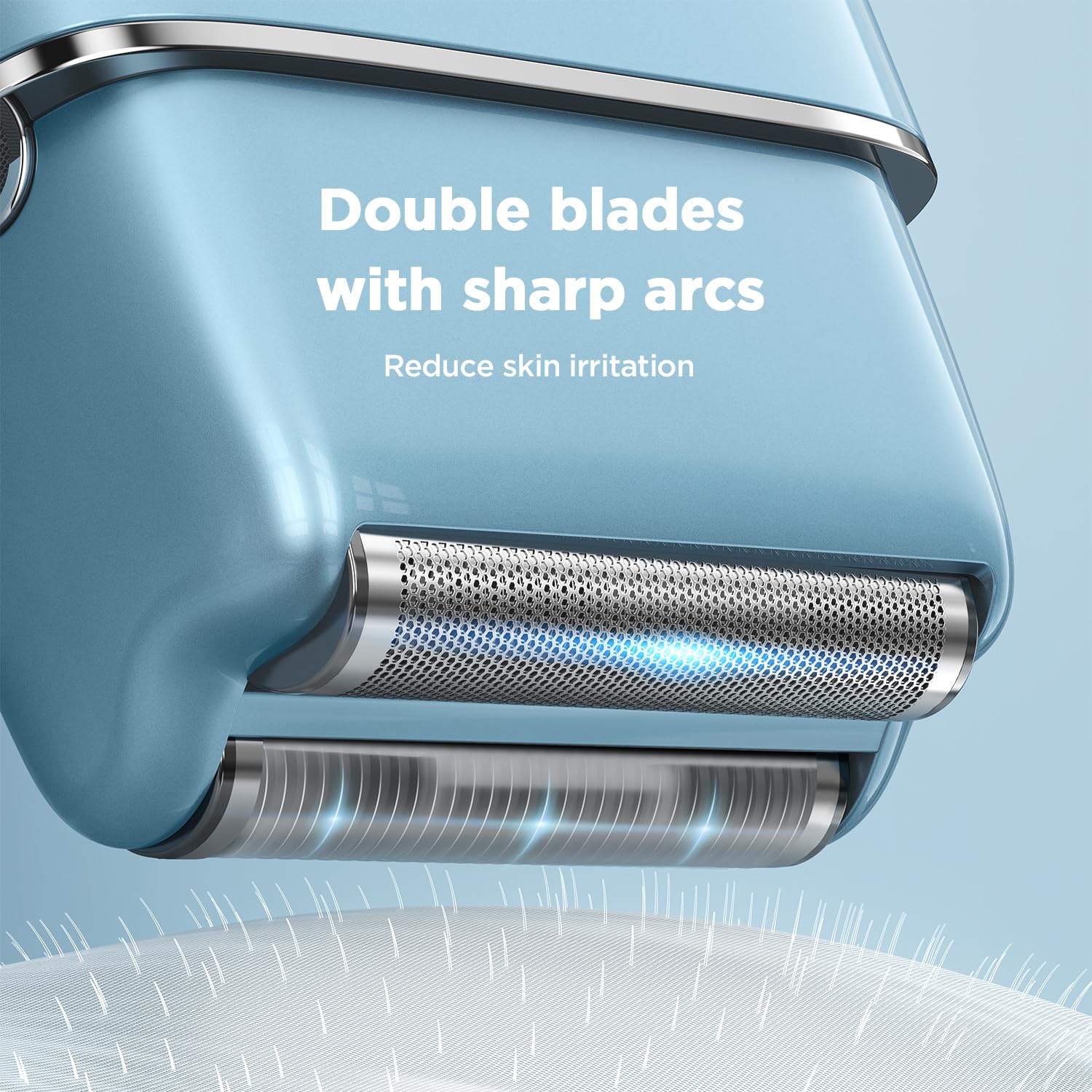 Upgraded Electric Razor for Men - 3-Speed Foil Shaver with Double Floating Blades, IPX7 Waterproof Wet/Dry Use, LED Display & USB Rechargeable - Perfect for Travel, Gym & Daily Shaving