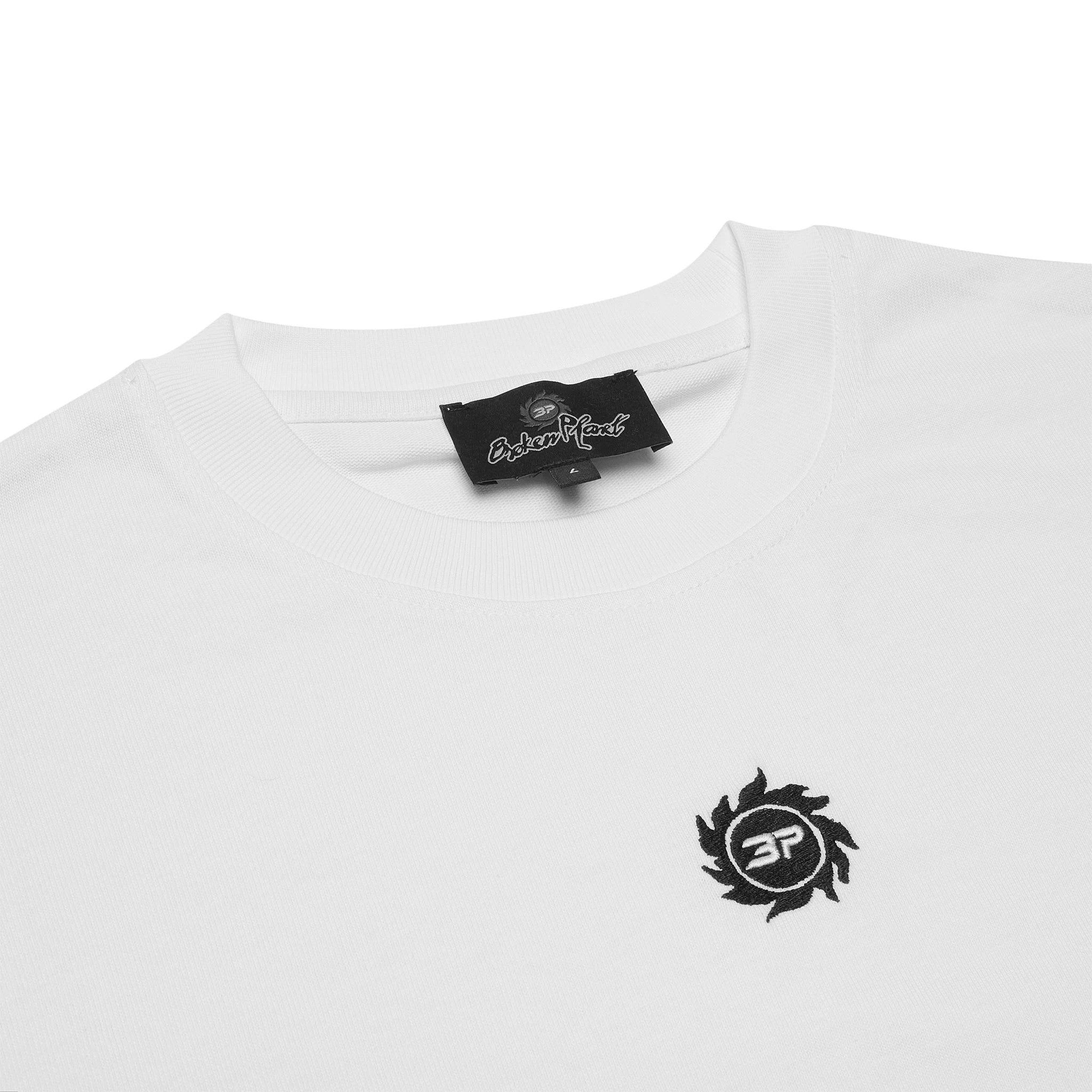 Broken Planet Cropped White T-Shirt for Women | Trendy Streetwear Fashion Top | Perfect for Casual Outfits, Music Festivals & Summer Looks