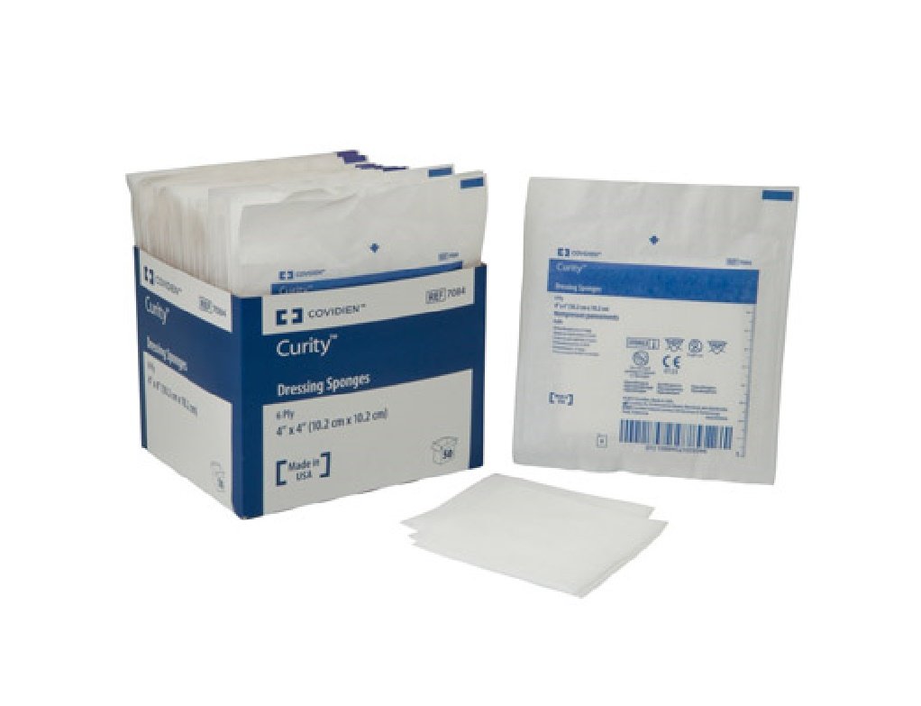 Curity Dressing Sponges - Sterile Wound Care Sponges for First Aid, Post-Surgical Care & Burn Treatment (Pack of 10) | Ideal for Hospitals, Clinics & Home First Aid Kits