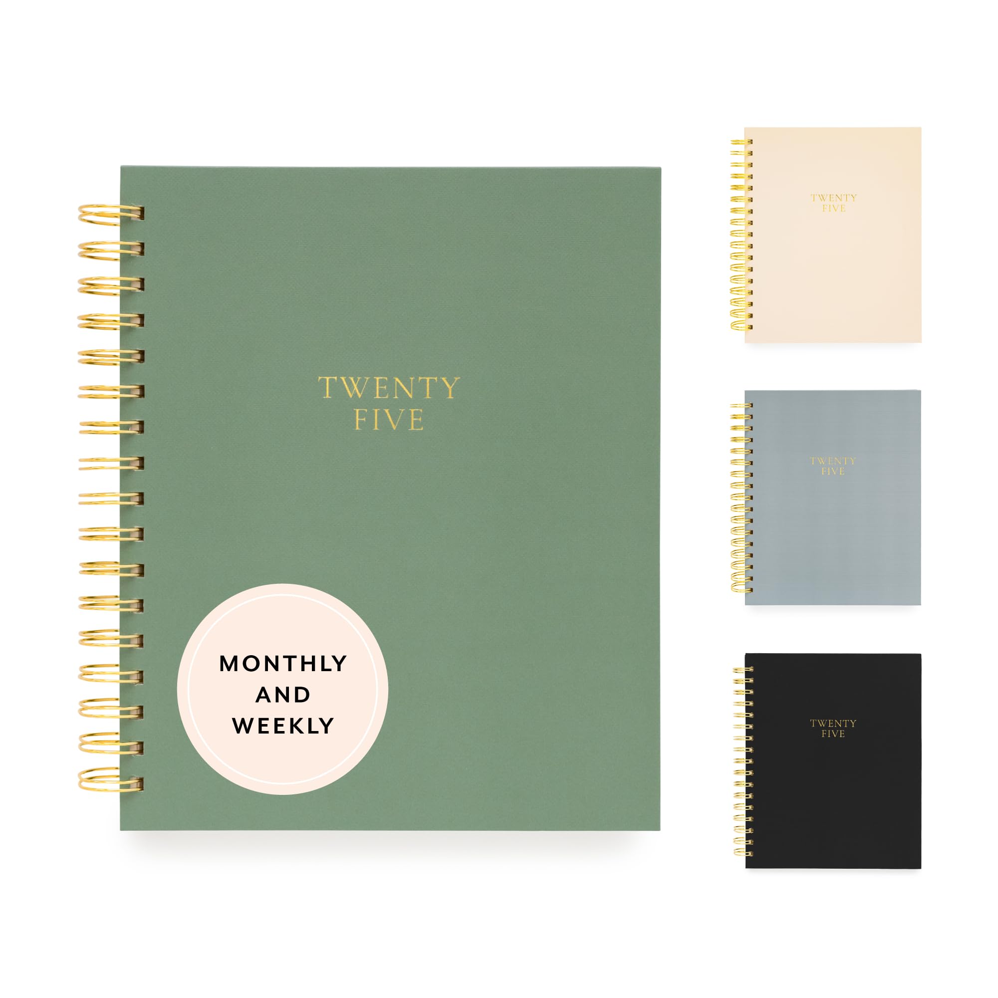 Sugar Paper 2025 Signature Spiral Planner - Weekly & Monthly Calendar (Jan-Dec), 7.5