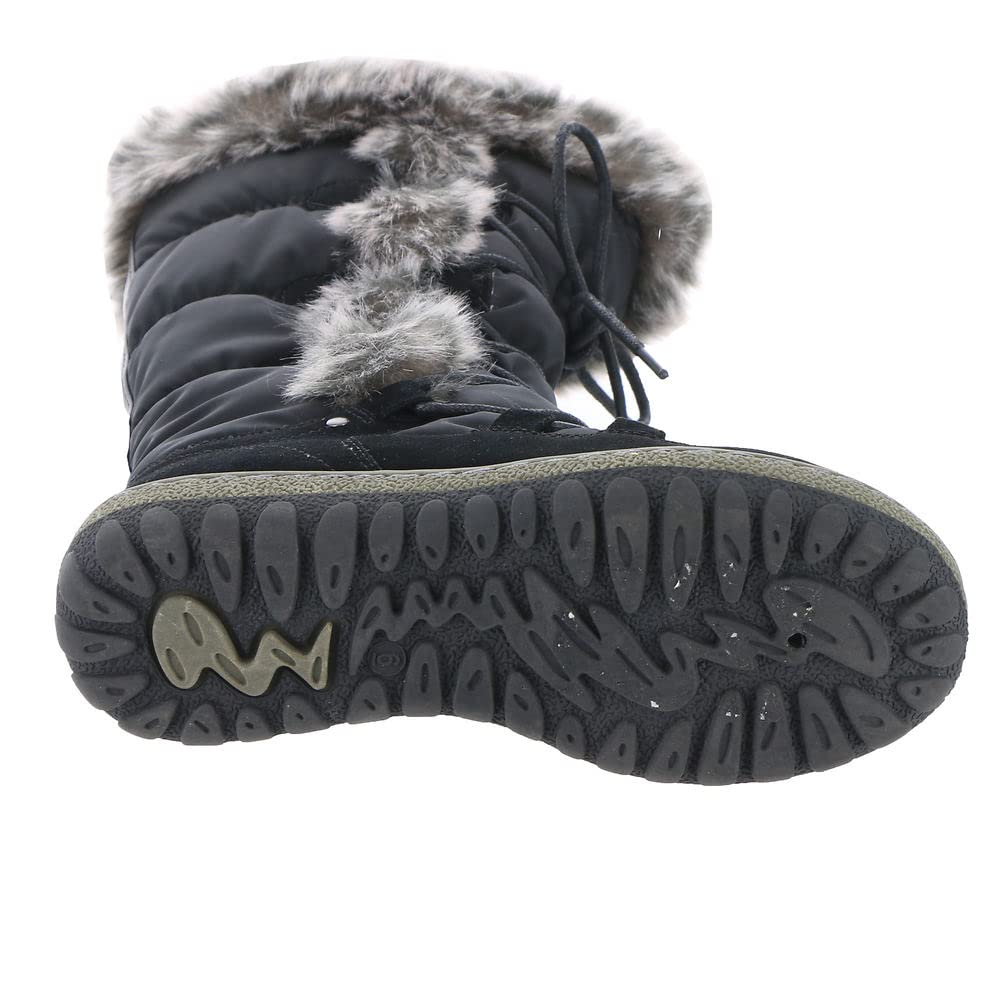 Wanderlust Women's Helina Snow Boots - Waterproof Winter Boots for Women, Black/Black Size 8 M - Perfect for Snowy Weather, Hiking & Outdoor Adventures
