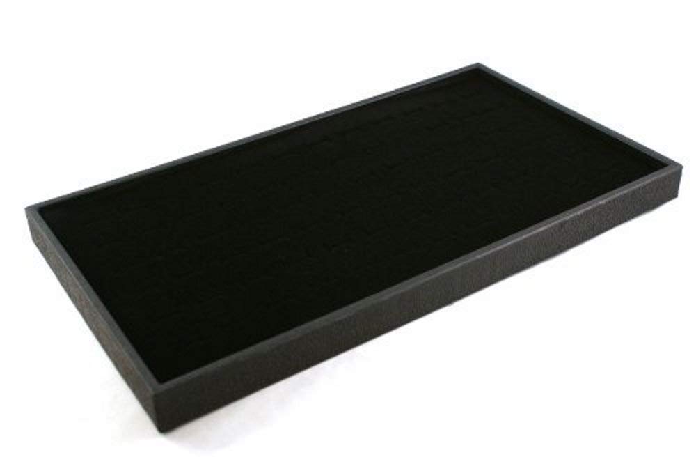 72-Slot Black Jewelry Travel Ring Insert Foam & Stackable Tray Set (15” x 8.5” x 1”) - Jewelry Display Organizer for Retail Stores, Showcases, Countertops - Perfect for Ring Storage, Organization & Travel Jewelry Cases