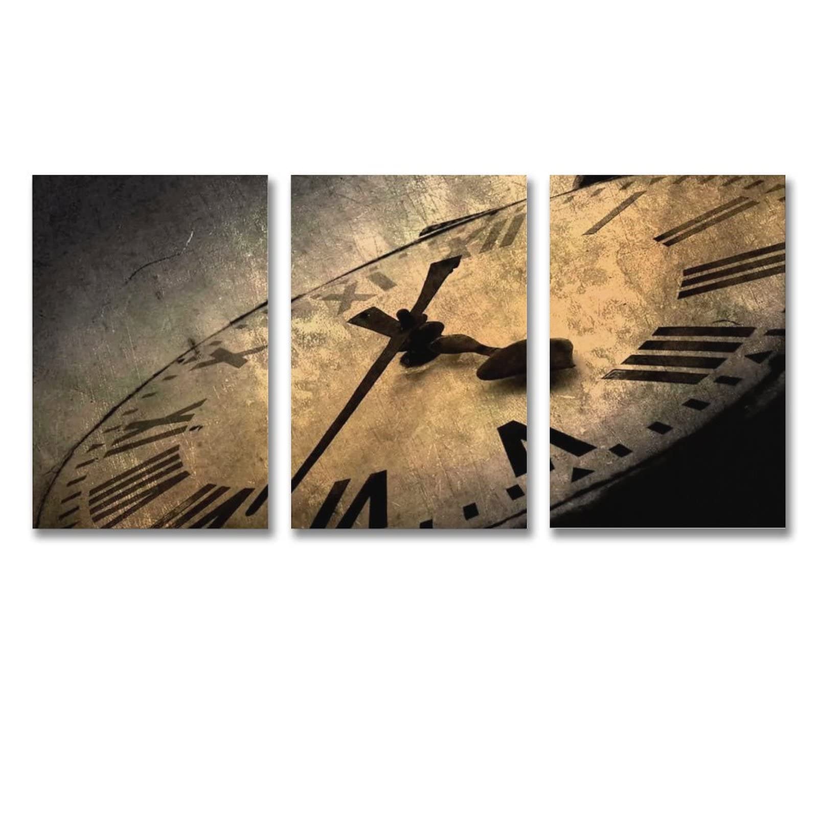 Vintage Abstract Retro Clock Art Poster - Time is Money Wall Decor (20x30 inch/50x75cm) - Framed Prints for Bedroom, Office & Living Room Wall Art