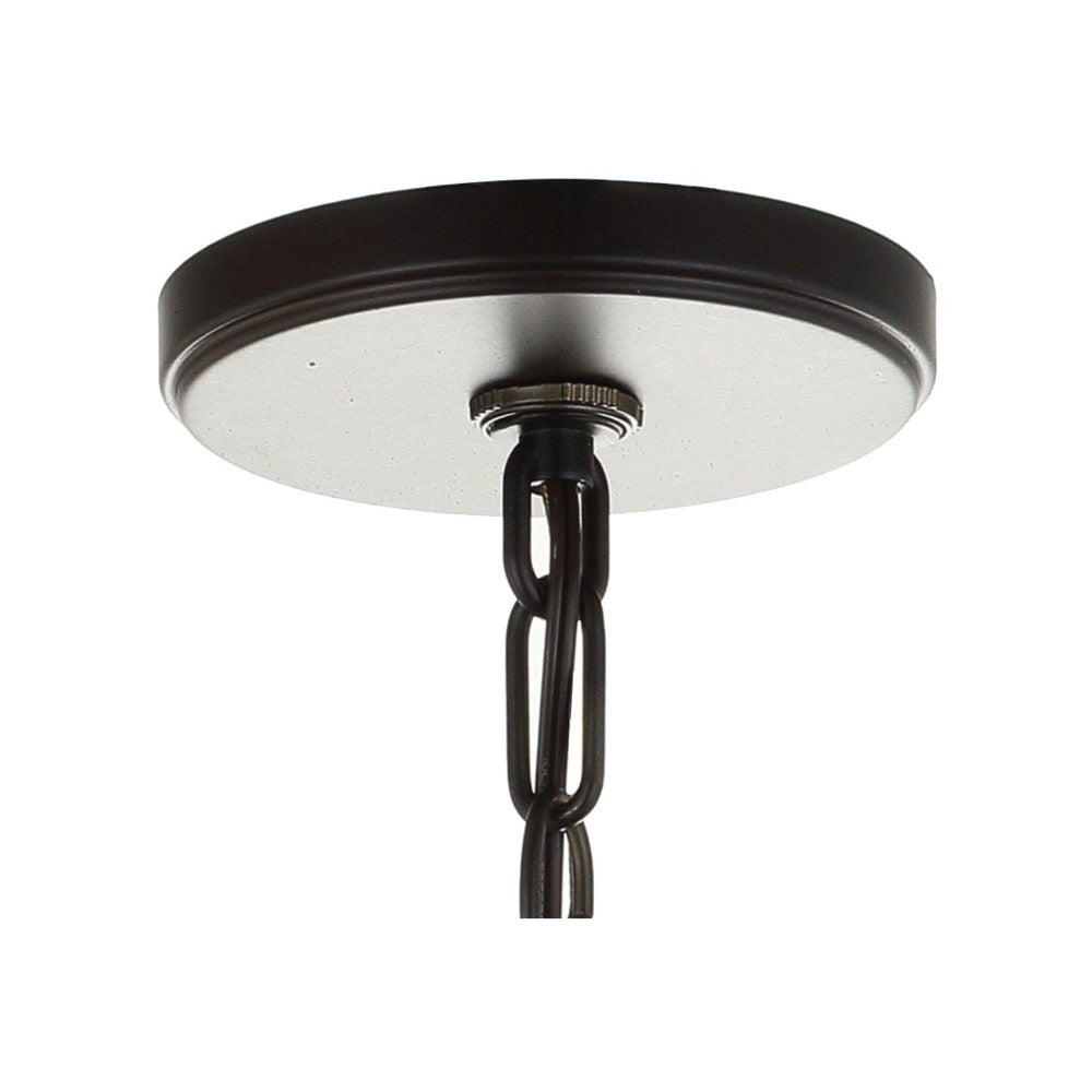 Thatcher 17 Inch Metal LED Pendant Light - Modern Industrial Ceiling Fixture for Kitchen, Dining Room & Living Room Lighting