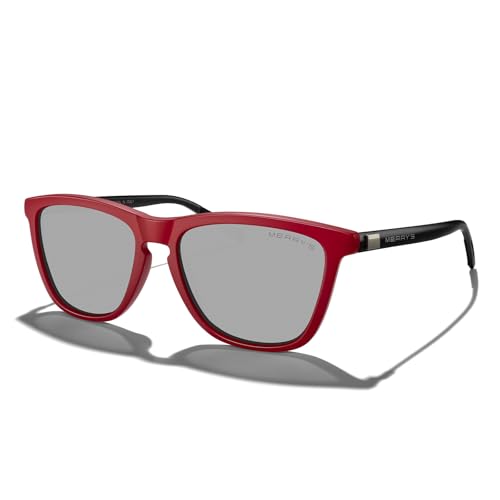 Red Frame/Silver Mirror Lens/Black Temples