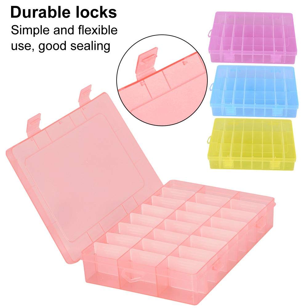 4-Piece Plastic Jewelry Storage Box Organizer for Beads, Rings, Earrings - Perfect for Travel, Home & Gift Organization