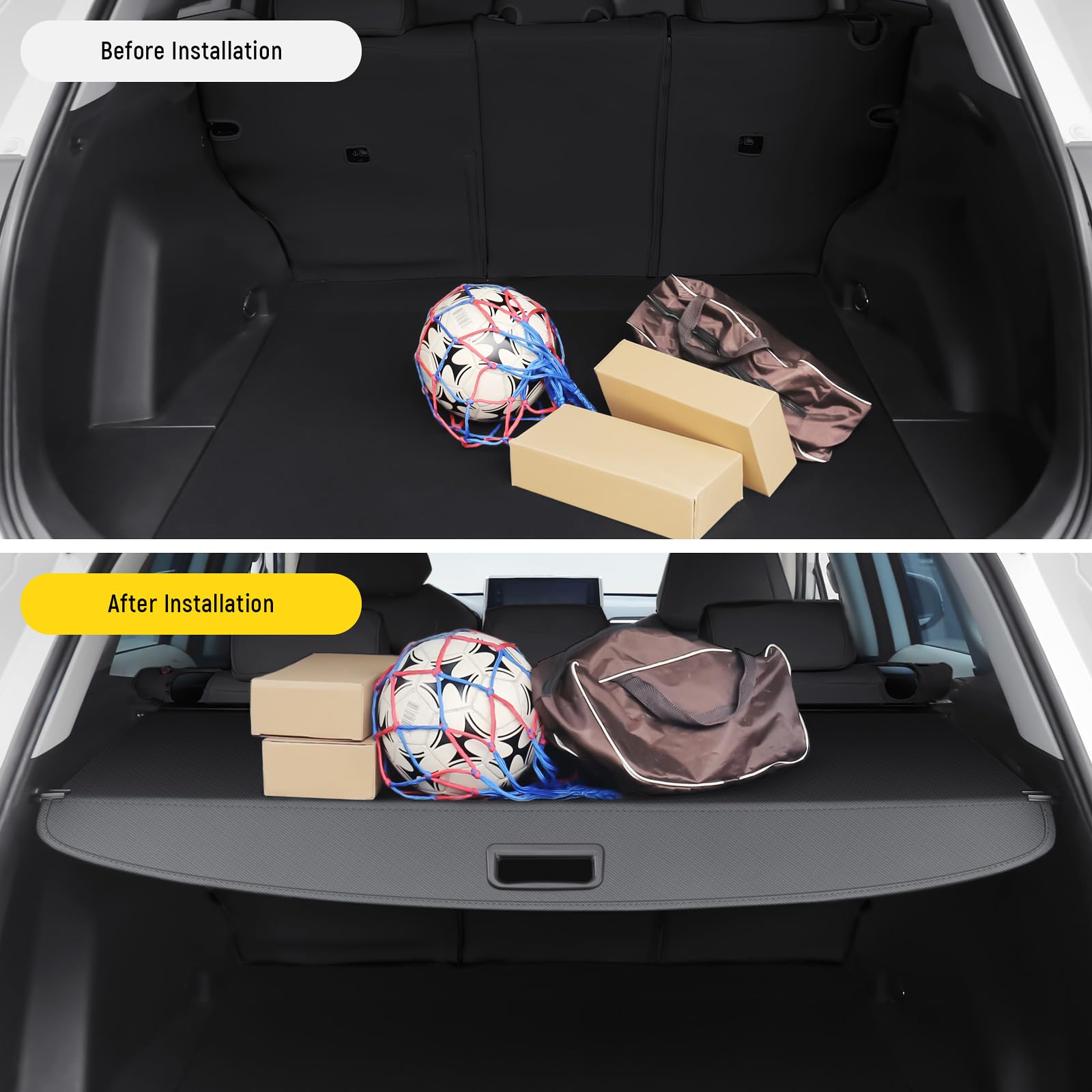 2022-2024 Toyota Corolla Cross Retractable Cargo Cover - All Weather Trunk Shade Protector, Durable Canvas Luggage Cover for UV Protection & Privacy - Perfect for Road Trips, Grocery Hauling & Outdoor Adventures