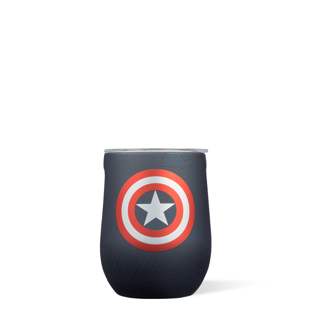 Marvel Stemless Wine Glasses - Set of 4 Superhero Themed Drinking Cups for Wine, Cocktails & Beverages - Perfect for Marvel Movie Nights, Superhero Parties & Gifts for Fans
