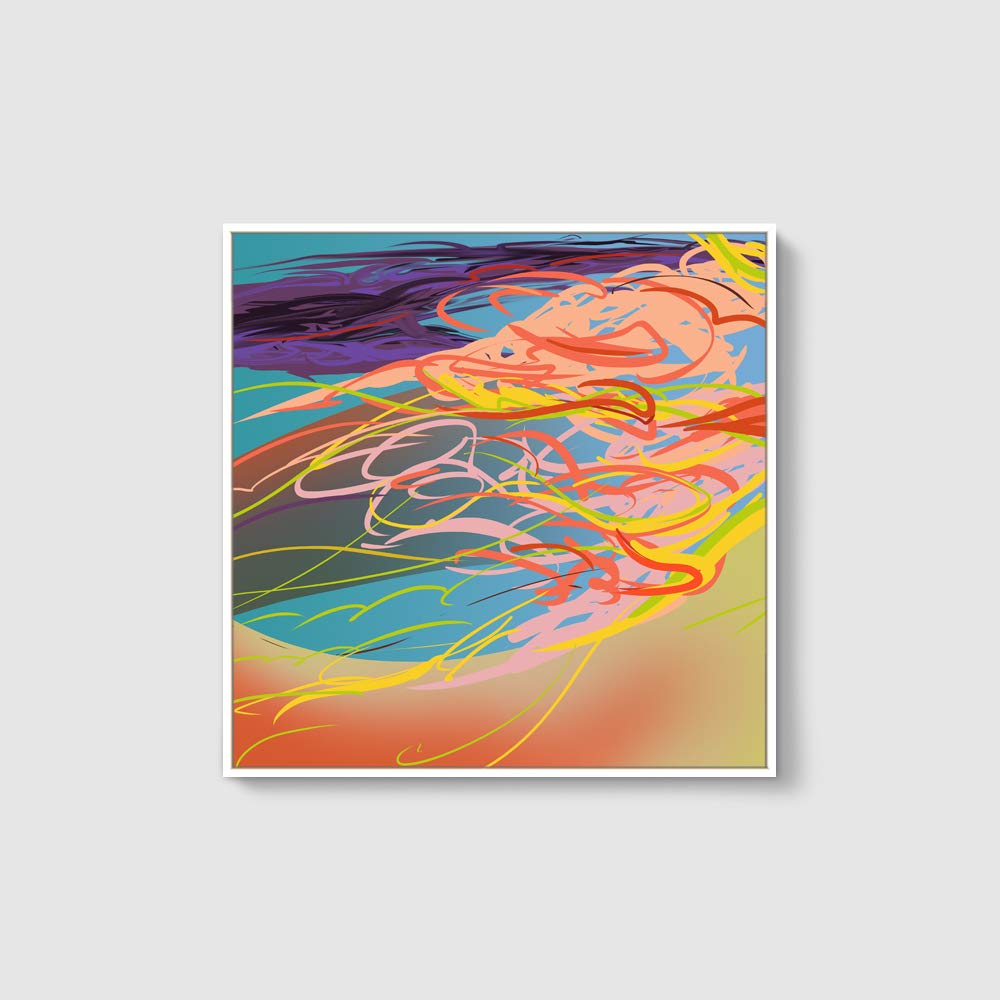 IDEA4WALL Framed Abstract Canvas Wall Art - 24x24 Inch Ready to Hang Painting for Living Room & Bedroom Decor - Modern Home Wall Decor for Apartments, Offices & Gifts