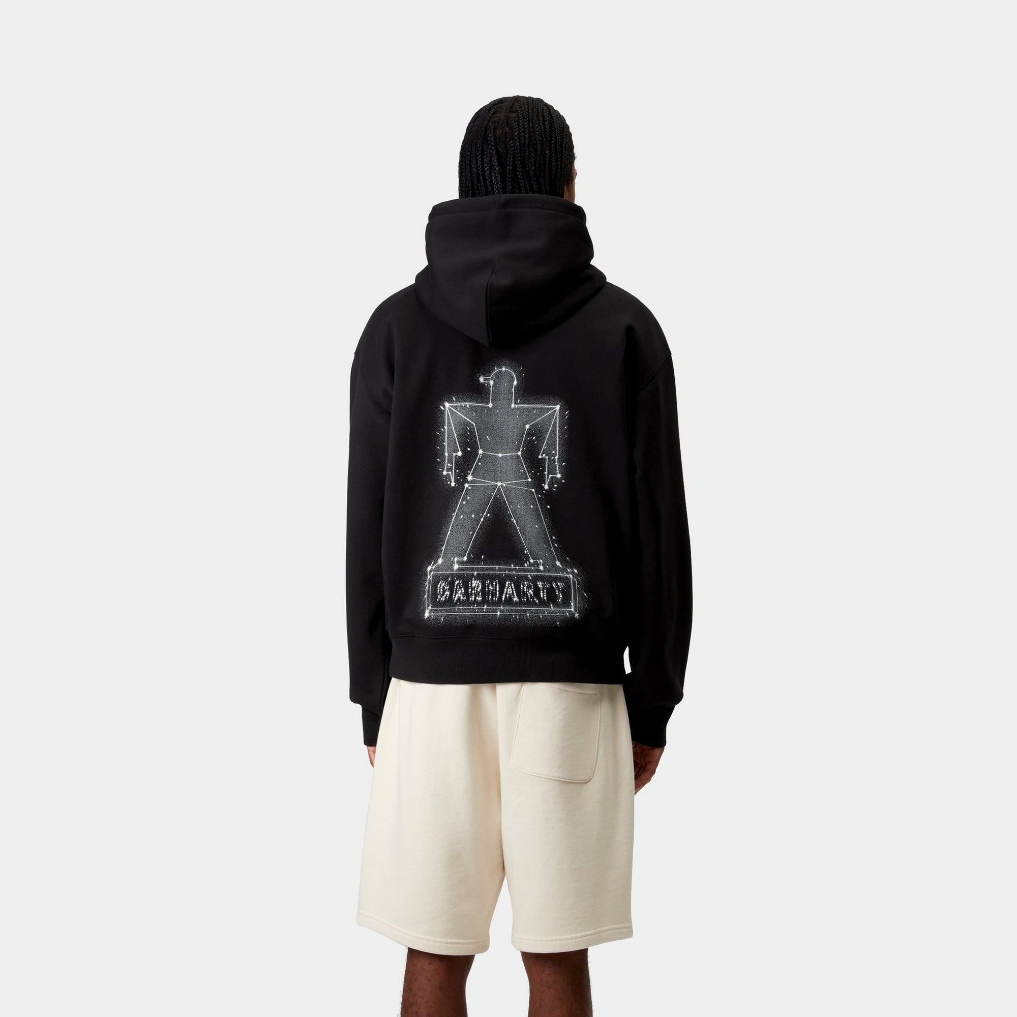 Stylish Hooded Stargazer Sweatshirt for Women & Men - Black & White Color Options | Cozy Pullover for Stargazing, Casual Outfits & Lounge Wear