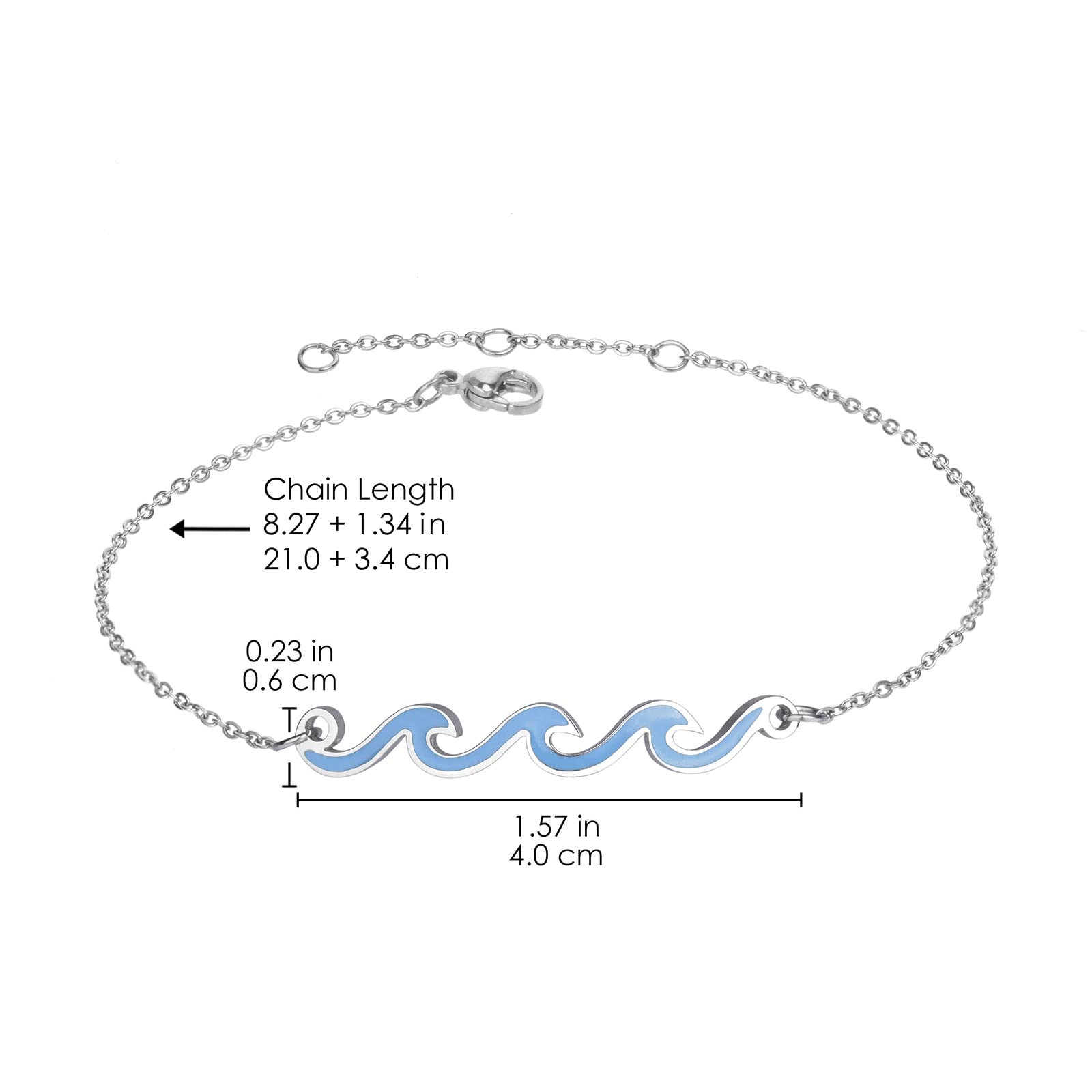 Gold & Silver Plated Wave Anklet for Women - Adjustable Boho Beach Ankle Bracelet with Ocean Wave Design | Perfect Summer Foot Jewelry & Birthday Gift for Her | Great for Beach Vacations, Music Festivals, and Boho Fashion