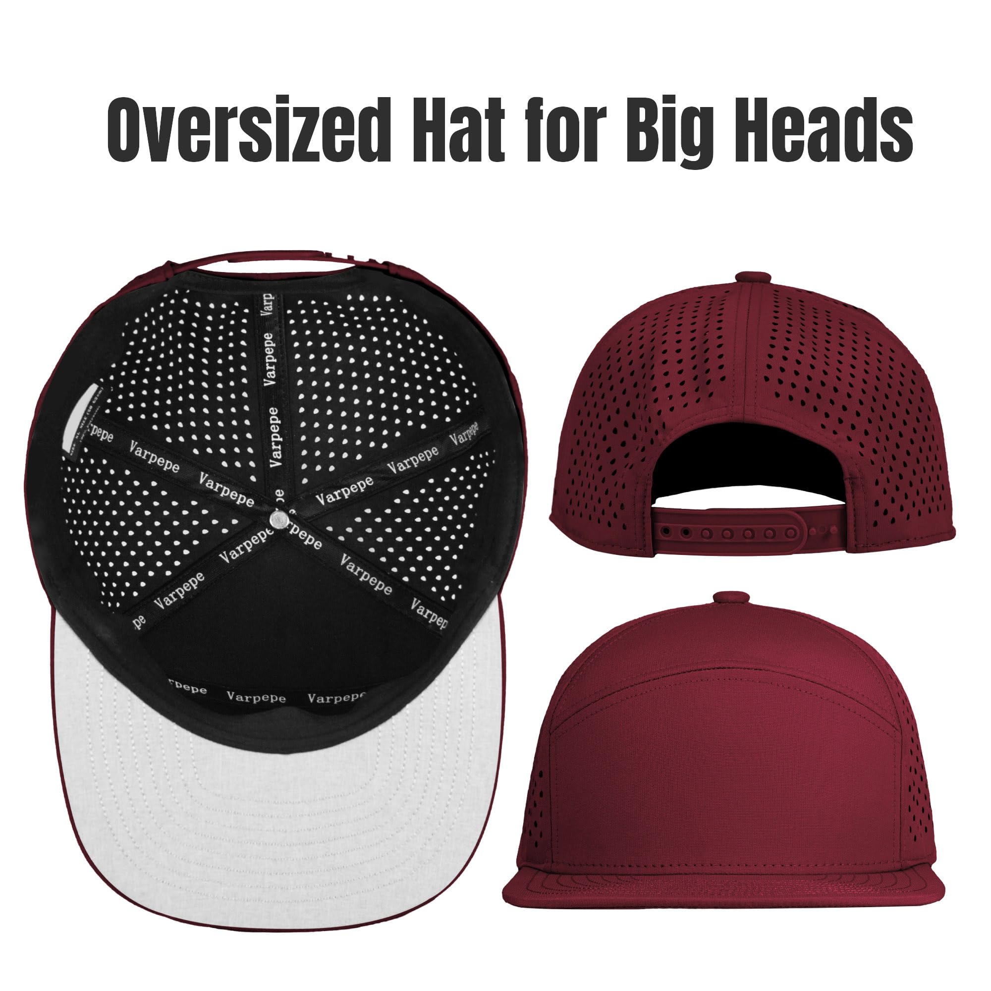 Performance Snapback Hats for Men & Women - Adjustable Flat Bill Baseball Cap for Golf, Running, Workout - Perfect for Outdoor Sports & Casual Wear