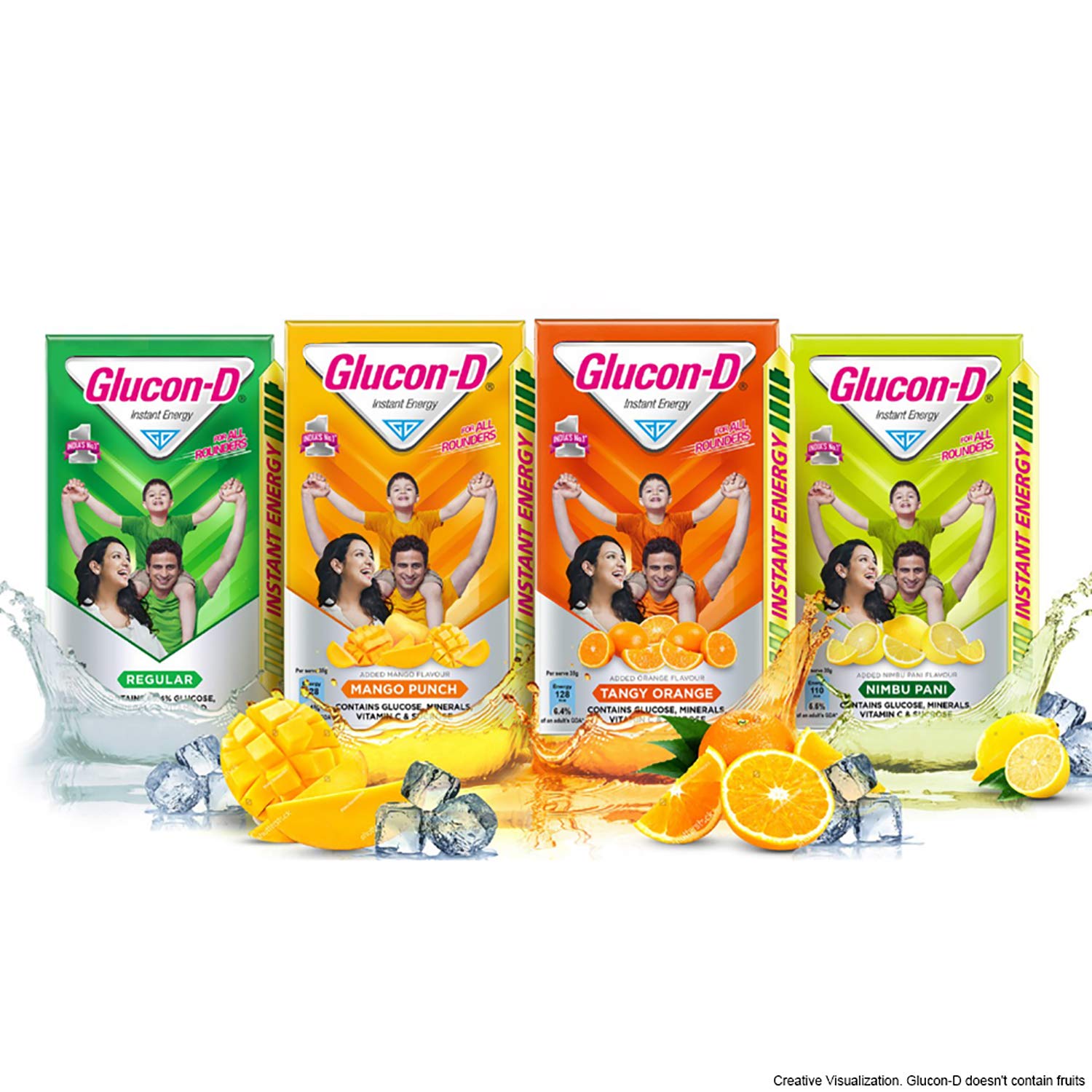 Glucon-D Mango Blast Glucose Powder 450g Refill Pack - Instant Energy Drink Mix with Vitamin C & Calcium for Immunity & Bone Health - Perfect for Sports, Workouts & Quick Energy Boost