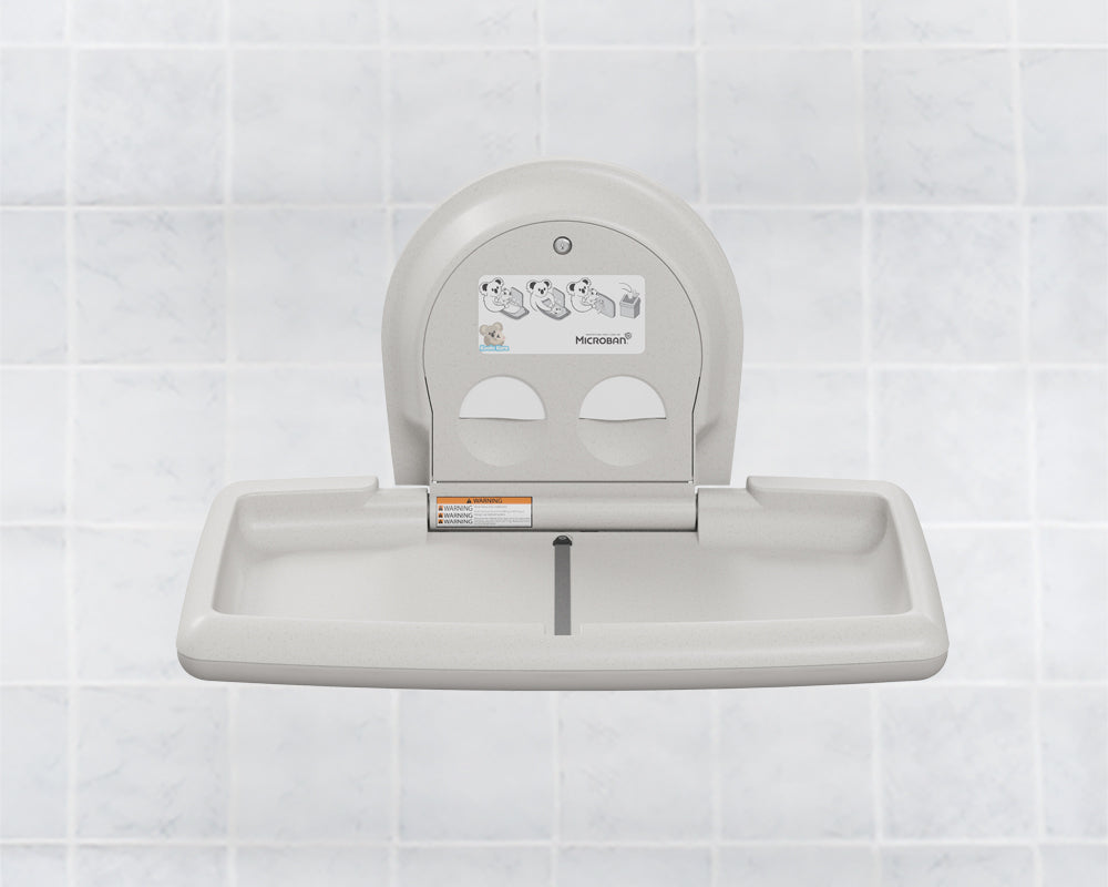 Koala KB300 SS Baby Changing Station - Horizontal Surface Mount Diaper Changing Table for Nurseries & Public Restrooms - Stainless Steel, Durable & Easy to Clean
