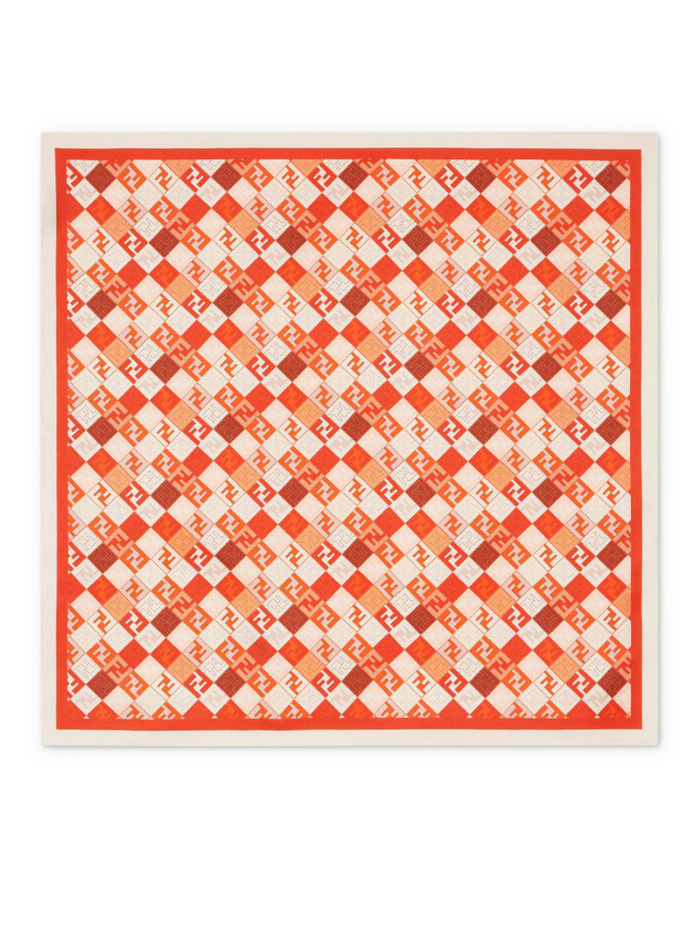 Fendi FF Logo White Multicolor Silk Scarf - Luxury Fashion Accessory for Women, Perfect for Gifts, Parties, and Everyday Elegance