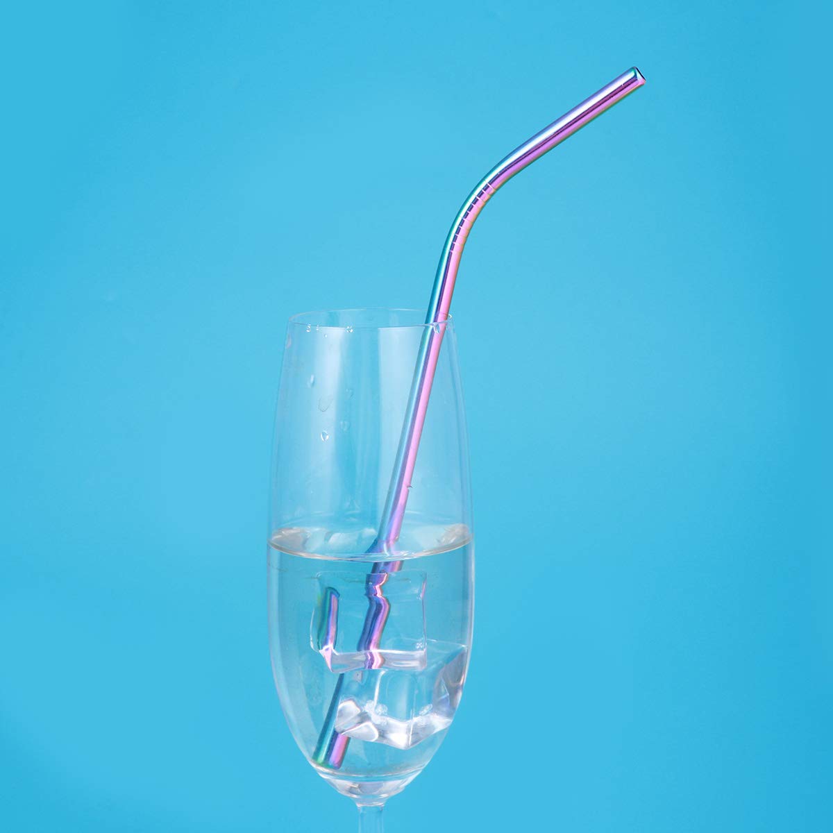 Cabilock 1 Pack Stainless Steel Straight Drinking Straws for Tumblers - Reusable Metal Straws for Smoothies, Iced Coffee & Cold Beverages at Home or On-the-Go