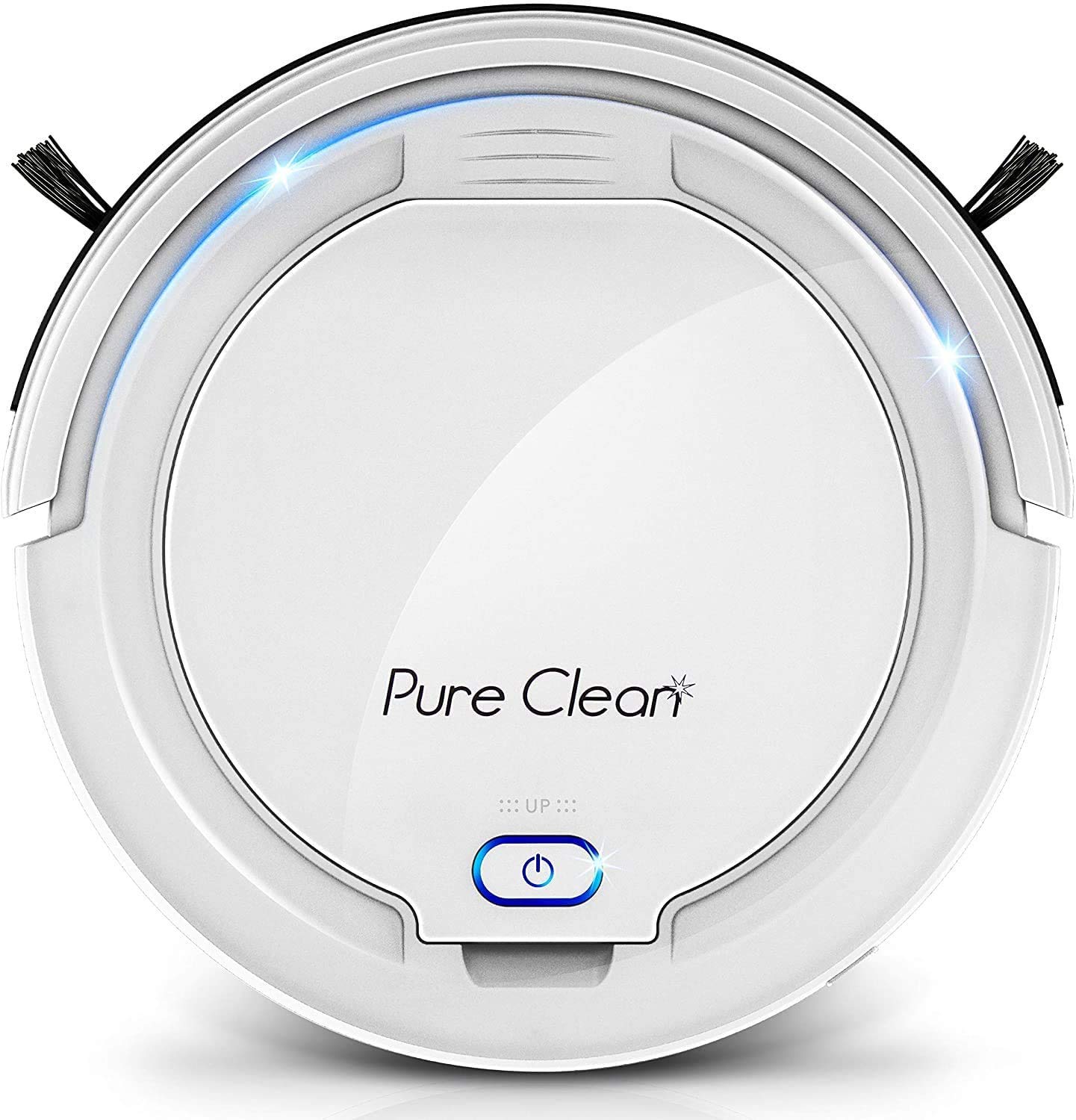 PURE CLEAN Smart Automatic Robot Vacuum Cleaner with Self-Programmed Navigation - Slim, Rechargeable Robotic Vacuum for Carpets, Hardwood, Tile & Linoleum Floors - Anti-Fall Sensors - Ideal for Pet Hair, Daily Home Cleaning & Office Use - Model PUCRC25PLUS.5