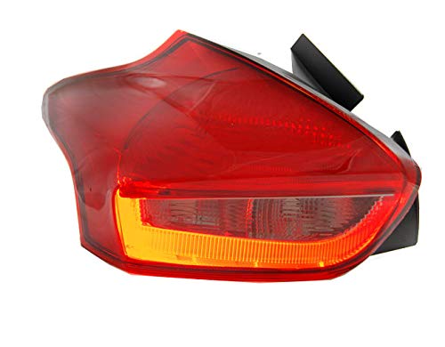 Ford Focus 3 Hatchback 2015-2018 LED Rear Tail Lights VR-791 - Red Smoke Lens Complete Pair (Driver & Passenger Side) - Direct Fit Replacement for Enhanced Visibility & Style