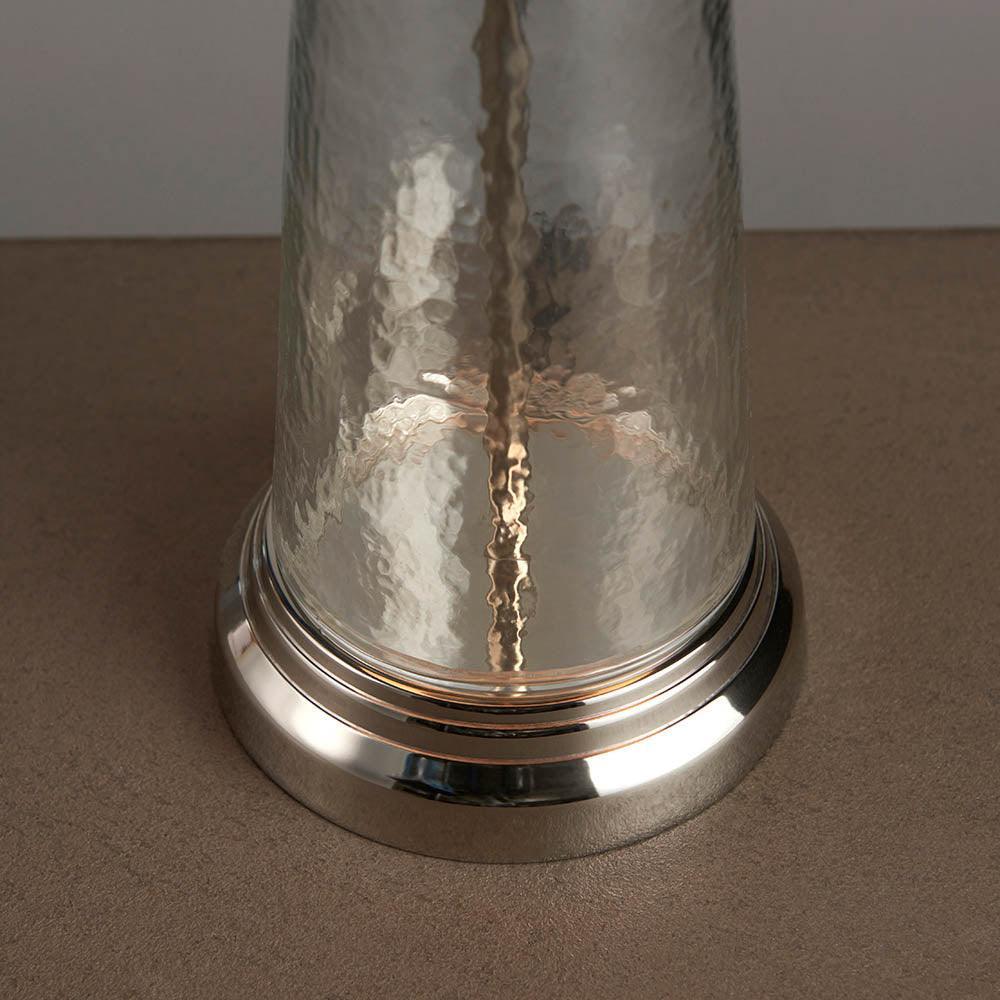 Endon Winslet 1-Light Hammered Glass Table Lamp - Modern Bedside Lighting for Bedroom, Living Room & Office Decor