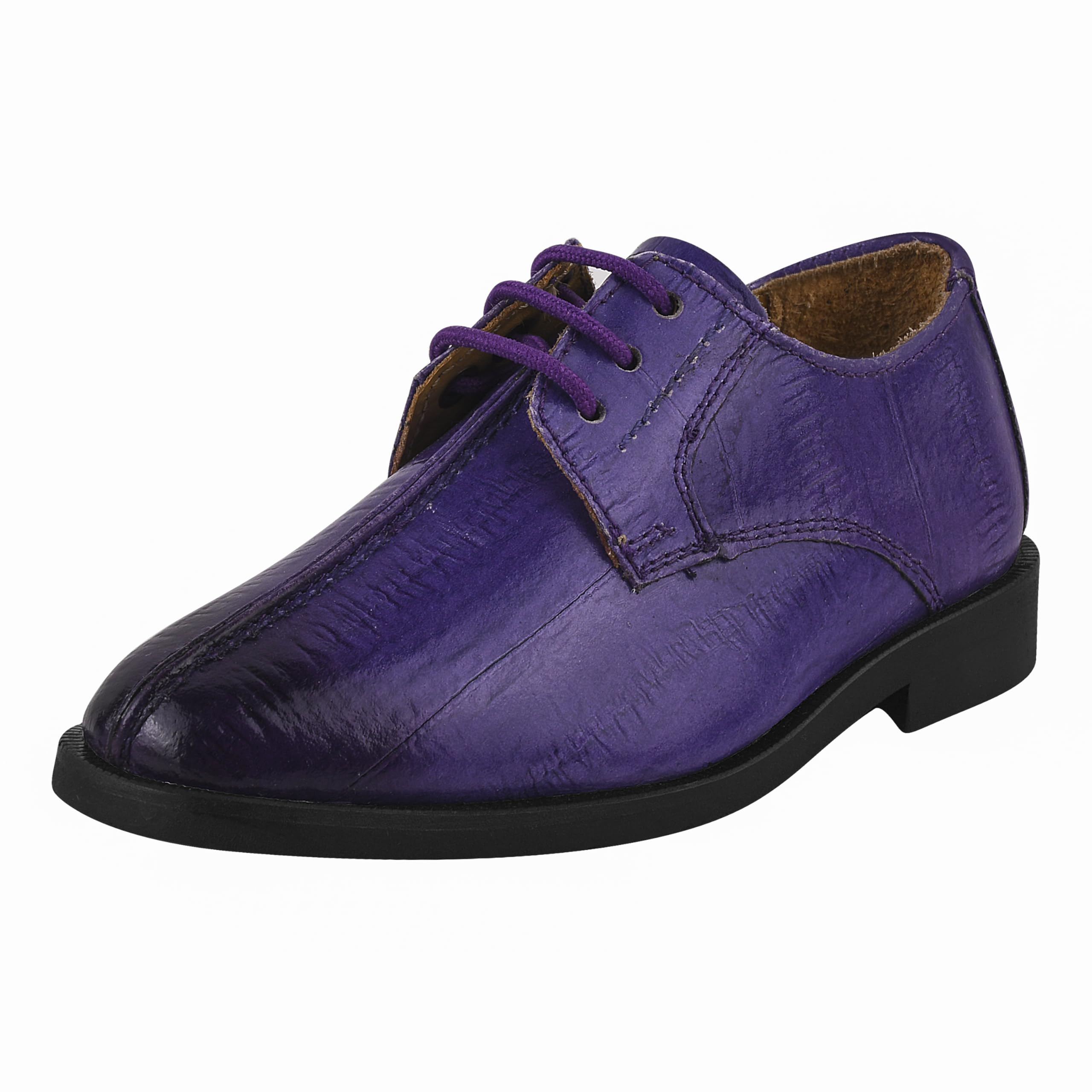 LIBERTYZENO Genuine Leather Boys Dress Shoes - Animal Print Oxford Lace-Up for Toddlers & Kids | Perfect Easter Gift for School, Church & Special Occasions