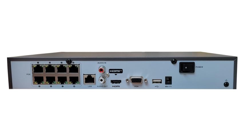 Hikvision DS-7608NI-Q1/8P 8CH 4K NVR with Built-in PoE Ports - 8MP Network Video Recorder for IP Cameras, H.265+, 1xSATA, Hik-Connect APP Compatible (2TB HDD Included) - Ideal for Home Security & Business Surveillance Systems
