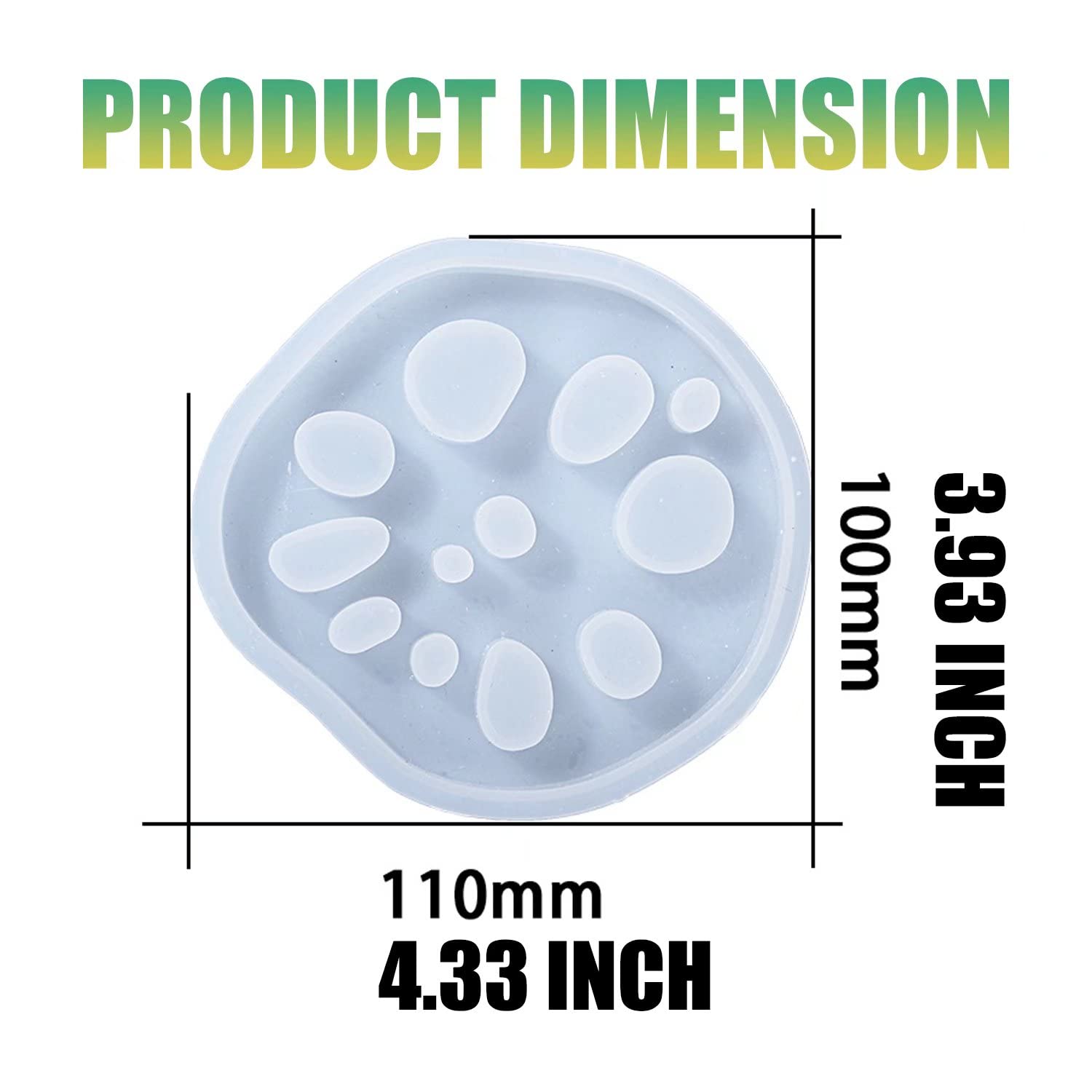Lotus Root Coaster Silicone Mold Set - 4PCS DIY Resin Coaster Molds for Epoxy Crafts, Home Decor, and Unique Gifts