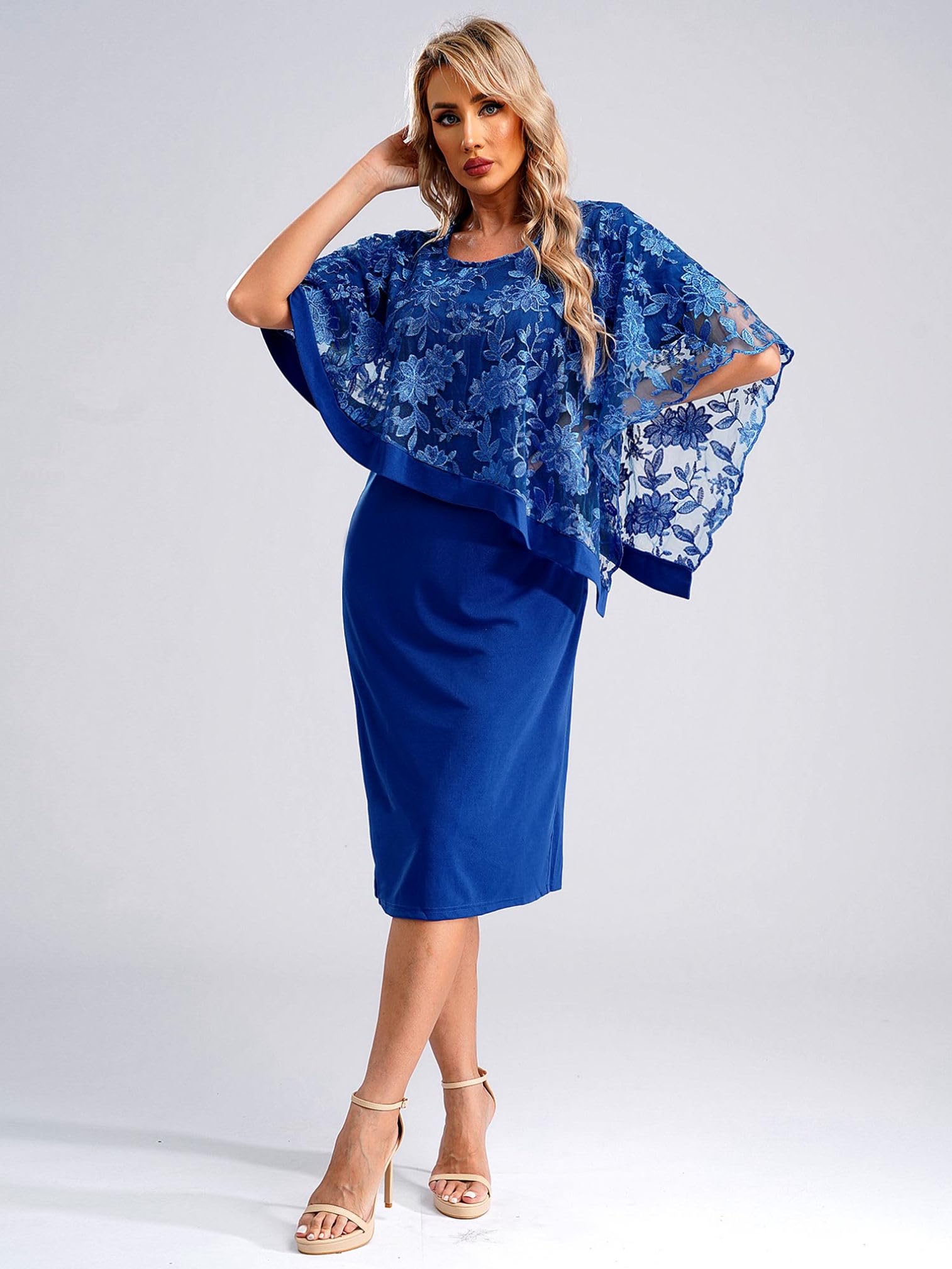 Plus Size Lace Mother of The Bride Dress - Elegant Chiffon Wedding Guest Evening Gown for Women - Perfect for Formal Occasions, Bridal Showers & Special Events