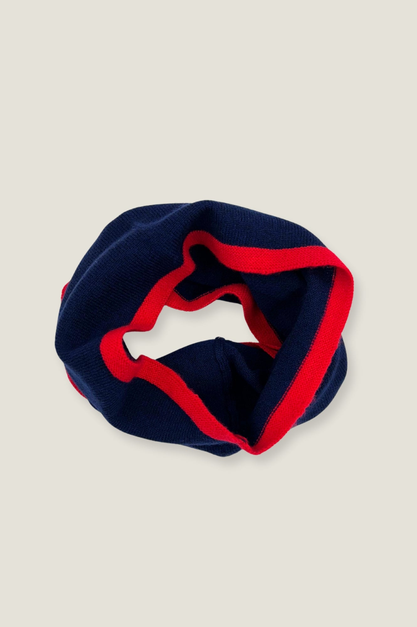 Premium Merino Wool Snood Scarf - Soft & Warm Winter Neck Warmer for Men & Women - Navy & Red Color Options - Perfect for Outdoor Activities, Skiing & Hiking