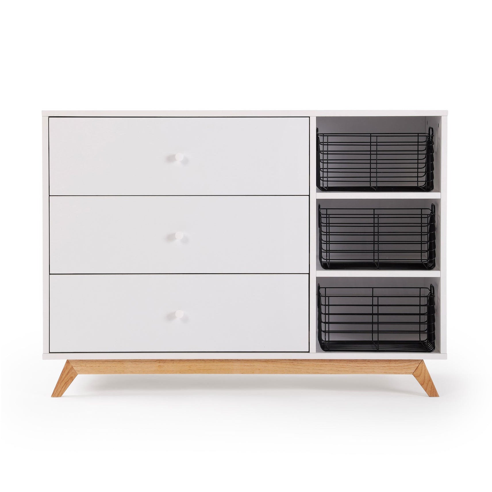 Stylish 3-Drawer Dresser for Bedroom - Modern Wooden Chest of Drawers for Home Organization | Perfect for Bedroom, Living Room & Dorm Storage