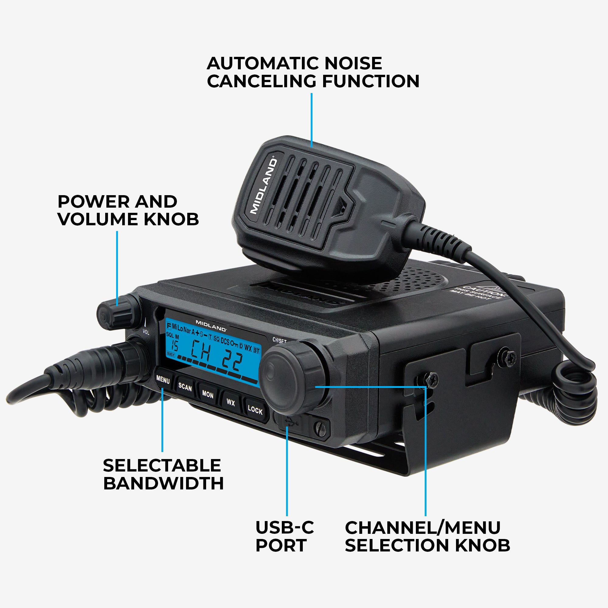 MXT500 MicroMobile® GMRS 50 Watt Two-Way Radio - Long Range Walkie Talkie for Outdoor Adventures, Camping, Hunting & Emergency Communication