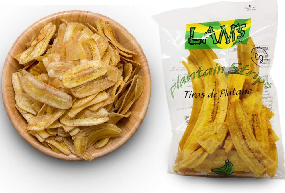 Lam's Plantain Strips - Crunchy Gluten-Free Banana Chips, 2.5oz (71g) Pack of 12 | Healthy Vegan Snacks | Natural Vegetable Chips for Kids, Office, Travel & Party Snacking