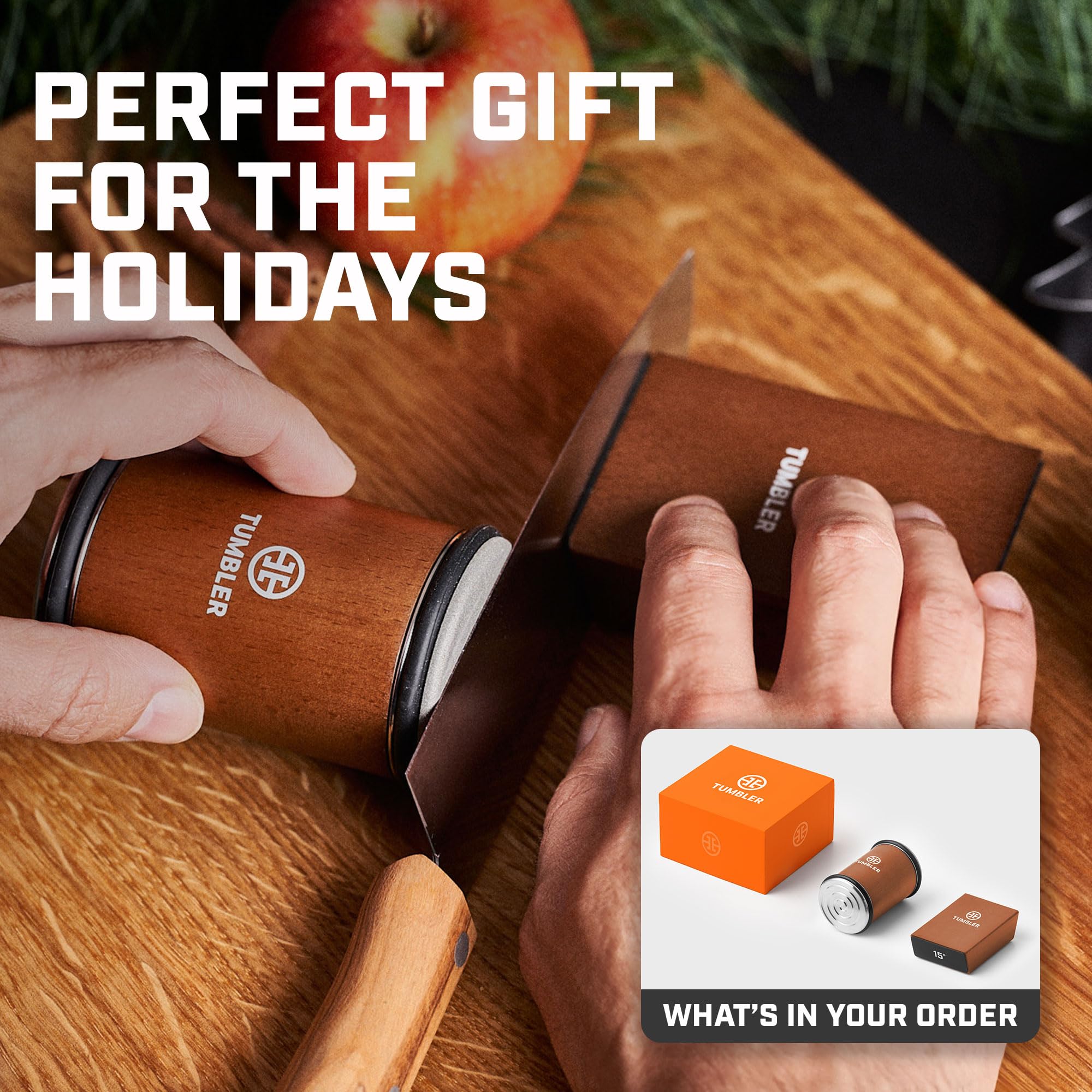 Premium Rolling Knife Sharpener Set with Magnetic Holder - Easy Knife Sharpening System with Protective Stand & Leather Strop - Perfect for Kitchen, Camping & Outdoor Cooking