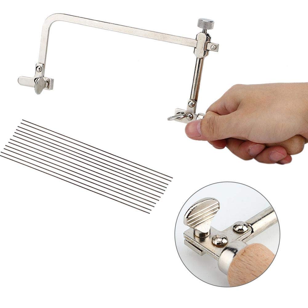 Professional Woodworking Steel Saw - Multi-Tool with Wood Handle for Jewelry Making, Cutting & Crafting | Bow Pull Flower Hardware Saw, Hacksaw Frame & Oscillating Saw Tool (#2) | Perfect for DIY Projects, Woodworking & Jewelry Design