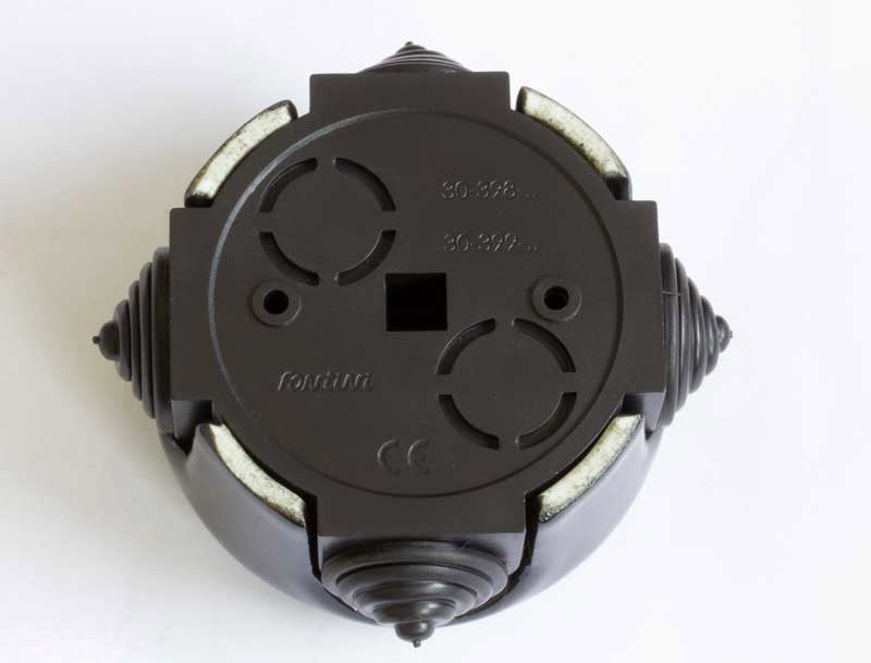 Black Porcelain Electrical Junction Box 72mm - Durable & Weatherproof for Home & Outdoor Wiring Projects