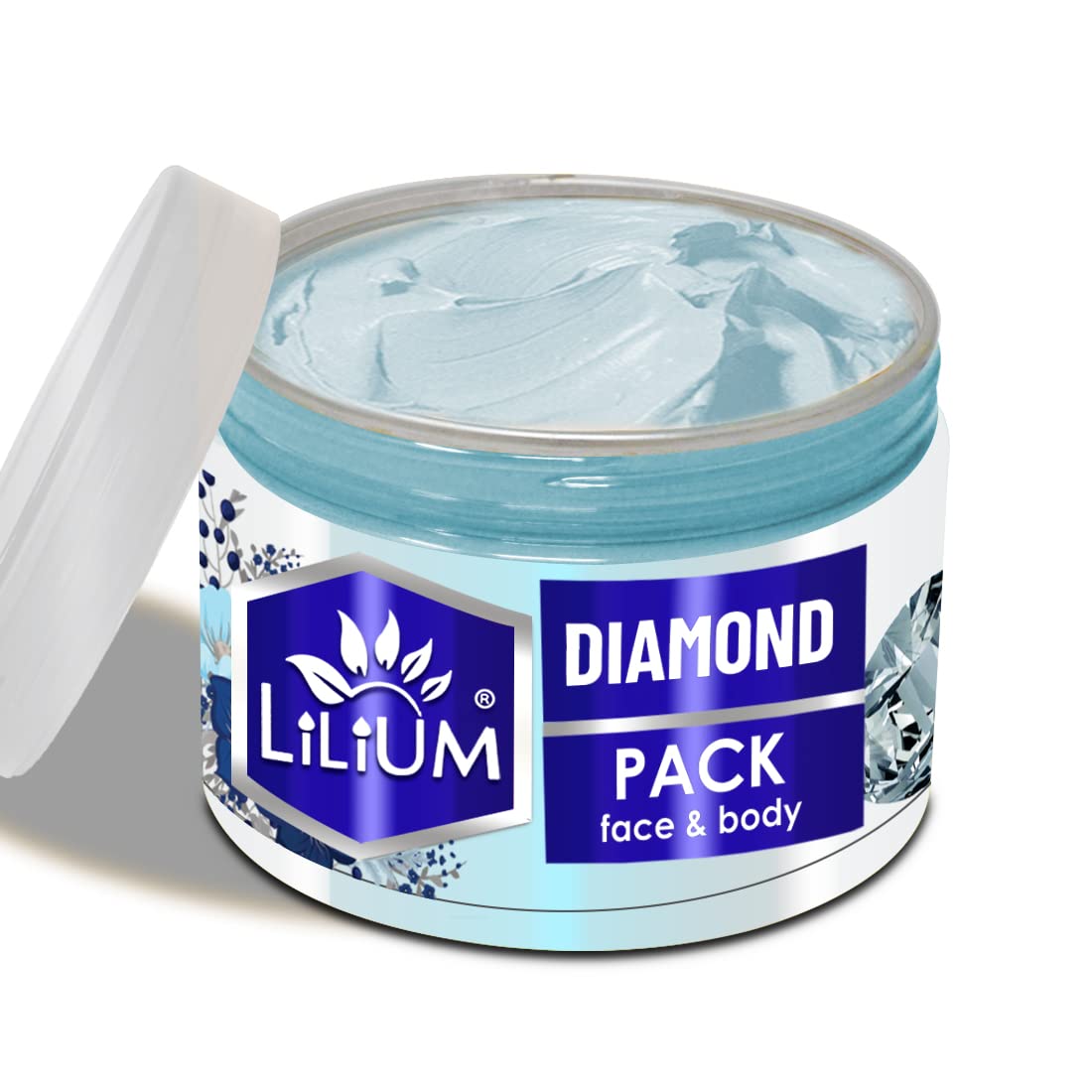 Lilium Diamond Scrub & Pack - 250g Each | Enriched with Jojoba Oil & Vitamins B3, C, E | Blackhead Remover & Instant Radiance Booster | Cruelty-Free Skincare | Pack of 2 | Perfect for Daily Exfoliation & Glowing Skin Routine