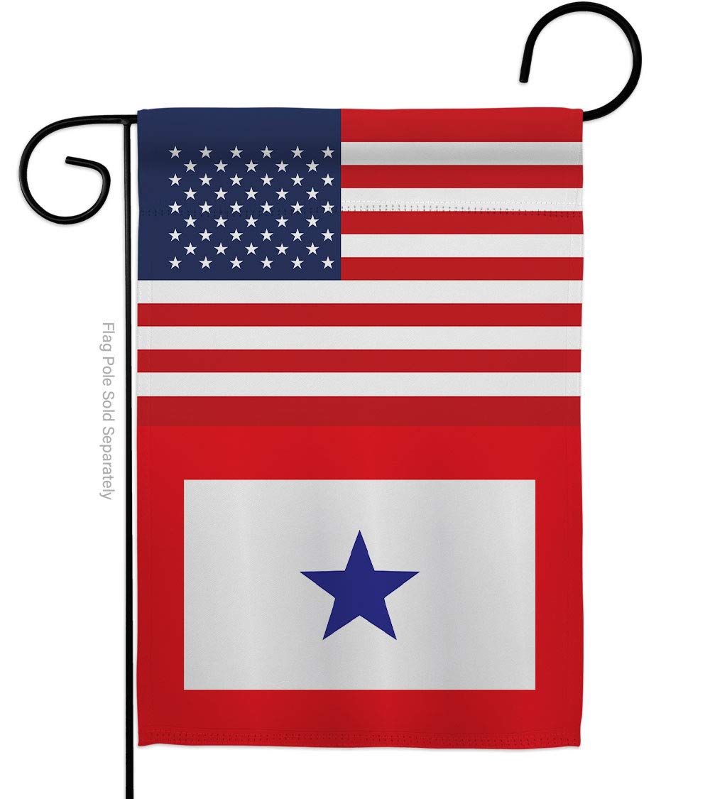 Americana Home & Garden G142743-BO 13x18.5 Inch US Blue Star Garden Flag - Double-Sided Armed Forces Decorative Vertical Banner for Yard, House & Patriotic Outdoor Decor - Perfect for Memorial Day, Veterans Day & Military Appreciation Gifts
