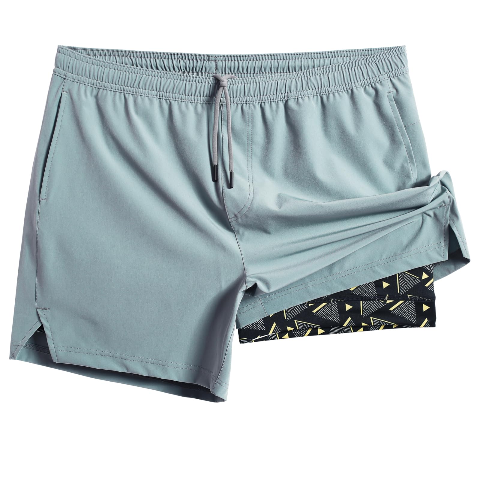 Maamgic Men's 5-Inch Gym Running Shorts - 2-in-1 Quick Dry Athletic Workout Shorts for Training, Jogging & Outdoor Sports | Lightweight Comfort for Active Lifestyles