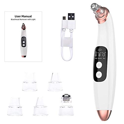Electric Blackhead Remover Pore Vacuum with 6 Probes - Blackhead Extractor Tool for Women & Men | Deep Cleansing for Face, Nose & Body - Perfect for Spa, Skincare Routine & Acne Treatment