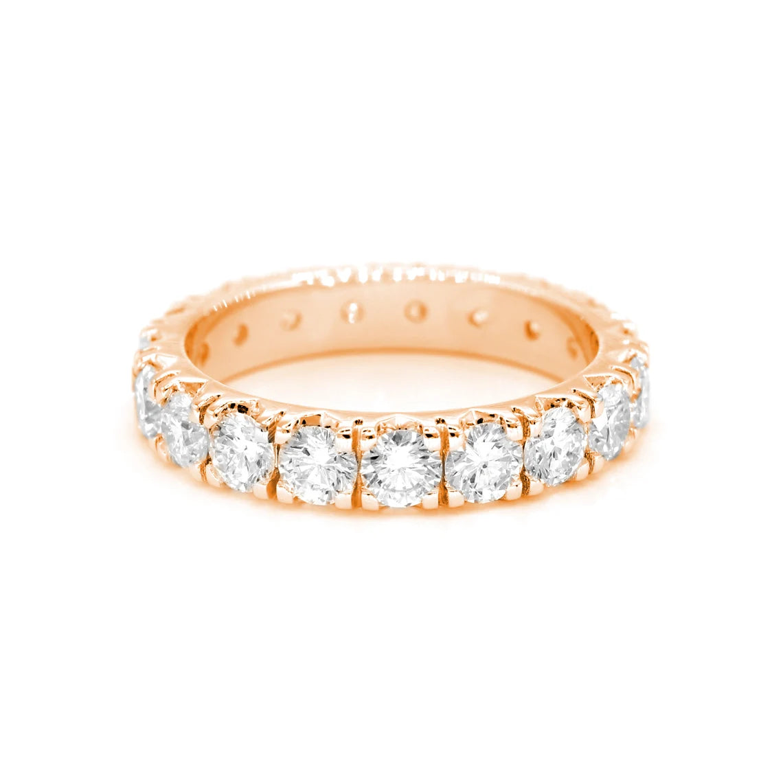 2.28 Carat Round Diamond Eternity Wedding Band - V Prong Setting for Women, Perfect for Anniversaries, Engagements & Special Occasions