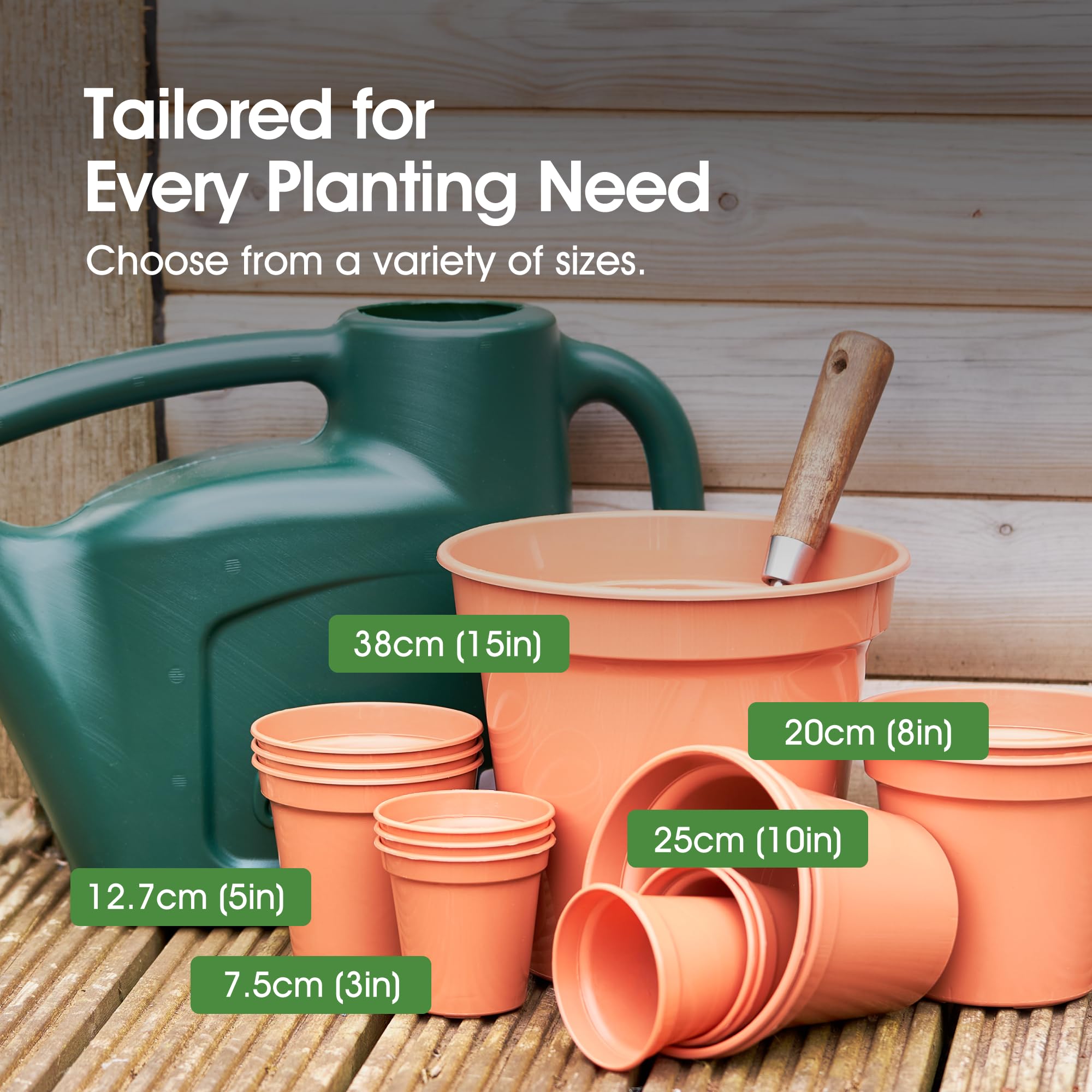 17.5cm Terracotta Garden Pot - Classic Clay Flower Planters for Indoor & Outdoor Plants - Perfect for Succulents, Herbs, and Small Flowers