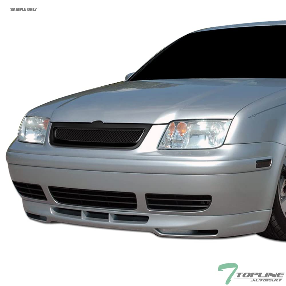 1999-2005 VW Jetta Bora MK4 Matte Black Aluminum Mesh Front Bumper Grille - Replacement Car Grill for Improved Airflow & Stylish Look - Perfect for Car Enthusiasts & Auto Upgrades