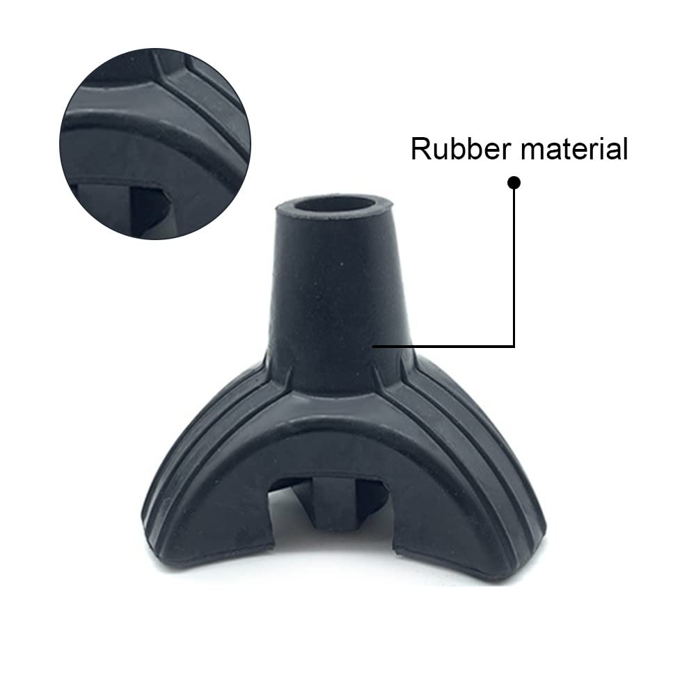 BADAOZONG Non-Slip Rubber Ferrules for Walking Sticks & Crutches - Replacement Cane Tips - Black (Ideal for Seniors, Hiking, and Injury Recovery)