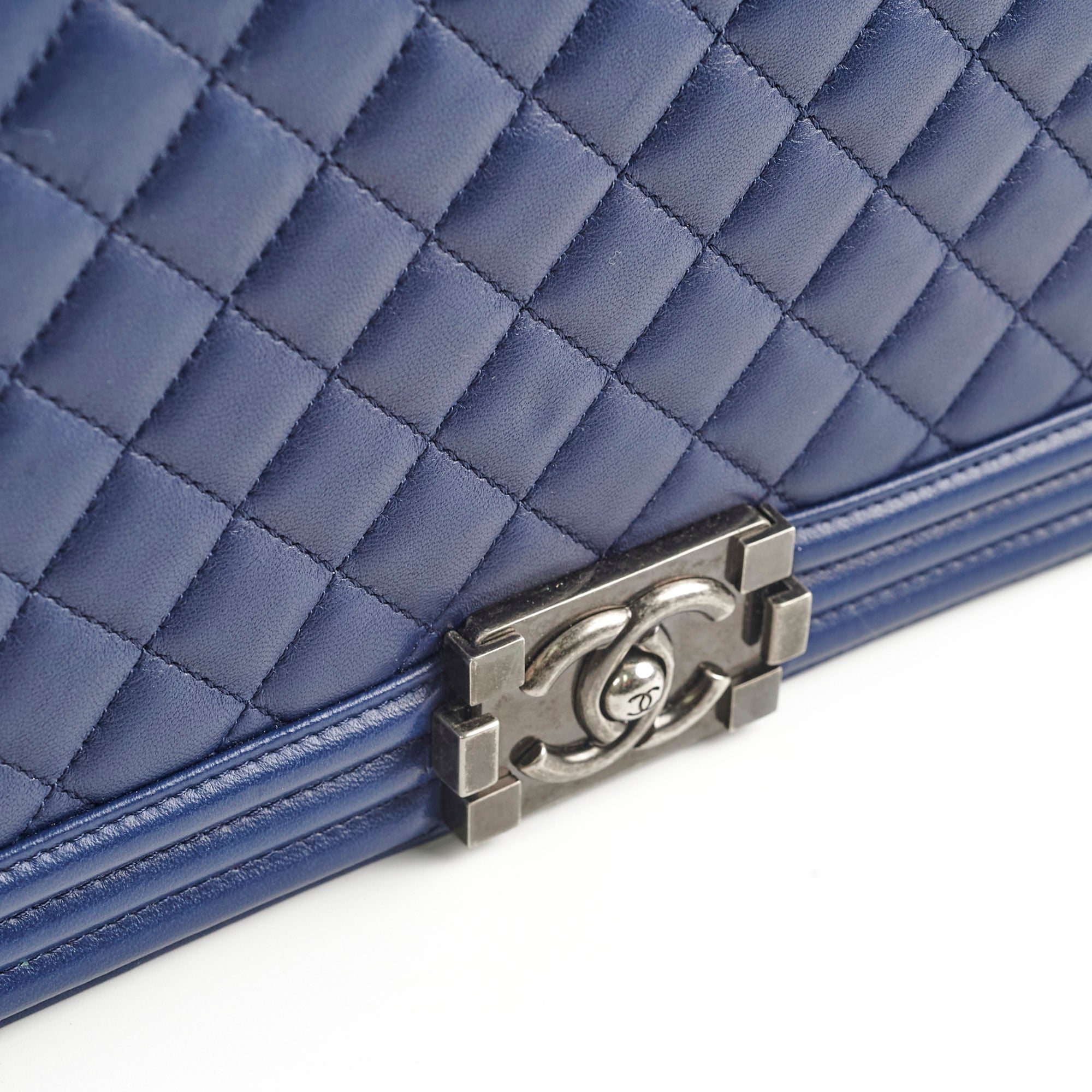 Chanel New Medium Boy Bag in Dark Blue - 2021 Collection | Luxury Crossbody Handbag for Women, Perfect for Parties & Evening Events