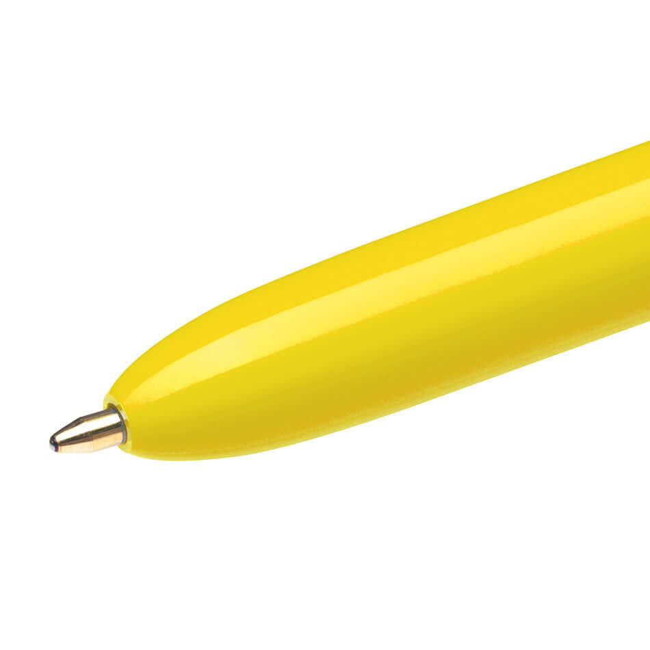 BIC 4-Color Ballpoint Pen with Comfort Grip - Assorted Ink Colors for Smooth Writing - Perfect for Office, School, Note Taking & Journaling