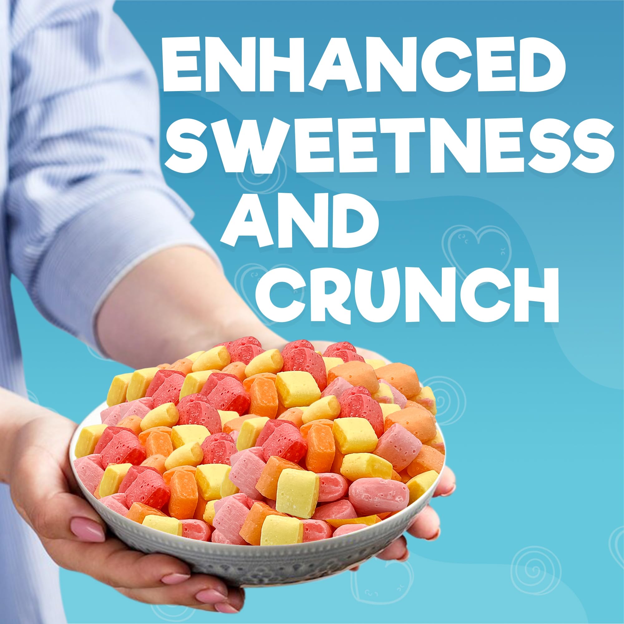 Freeze Dried Fruit Bursts Candy - 5oz Assorted Flavors (Cherry, Strawberry, Lemon, Orange) | Healthy Sweet Snacks, Party Favors & Gift Ideas | Perfect for Office Treats, Road Trips and Movie Nights