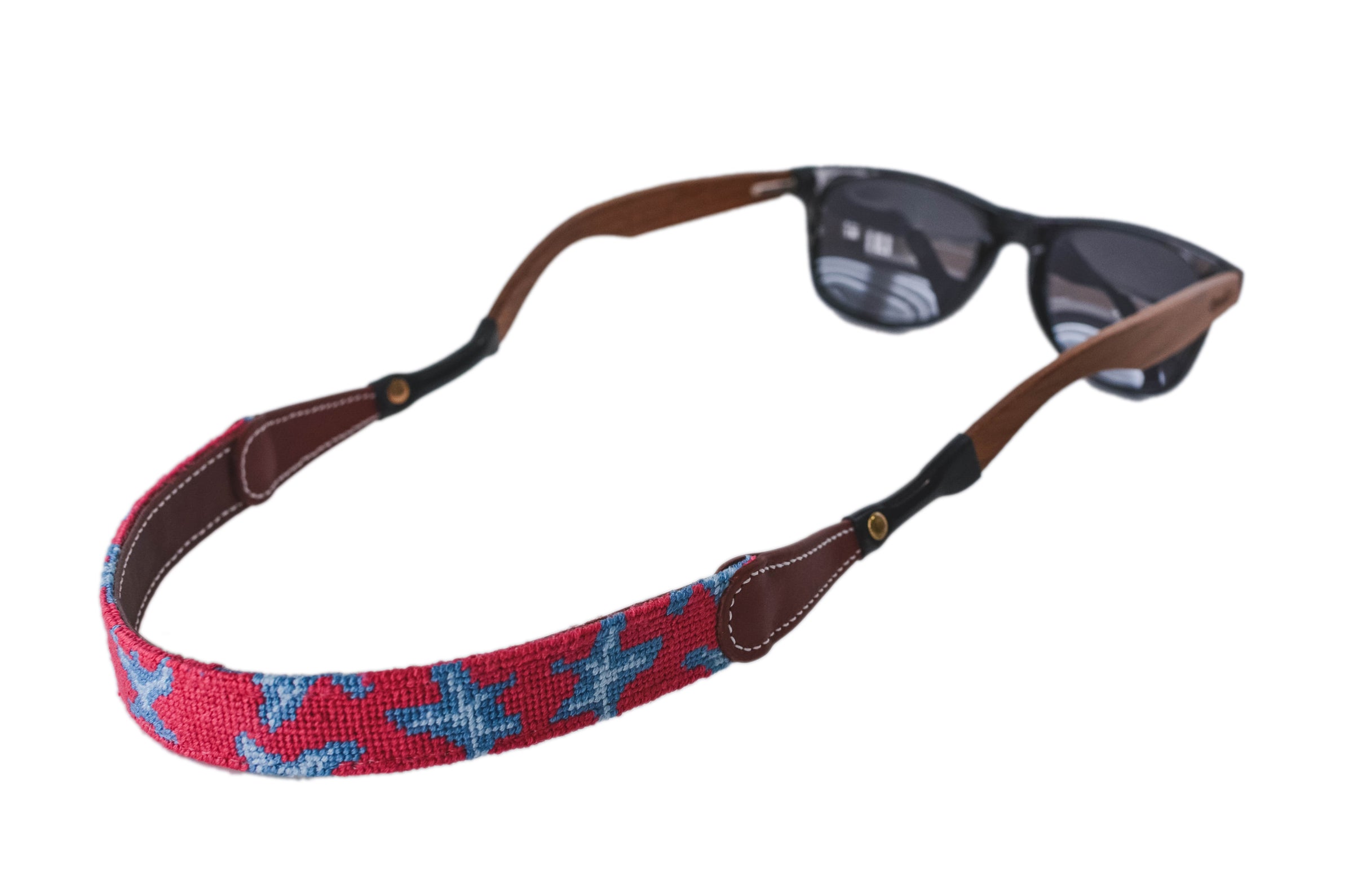 Starfish Needlepoint Sunglass Straps - Adjustable Eyeglass Holder for Women & Men - Stylish Anti-Slip Sunglass Chain for Beach, Running, Hiking & Outdoor Activities